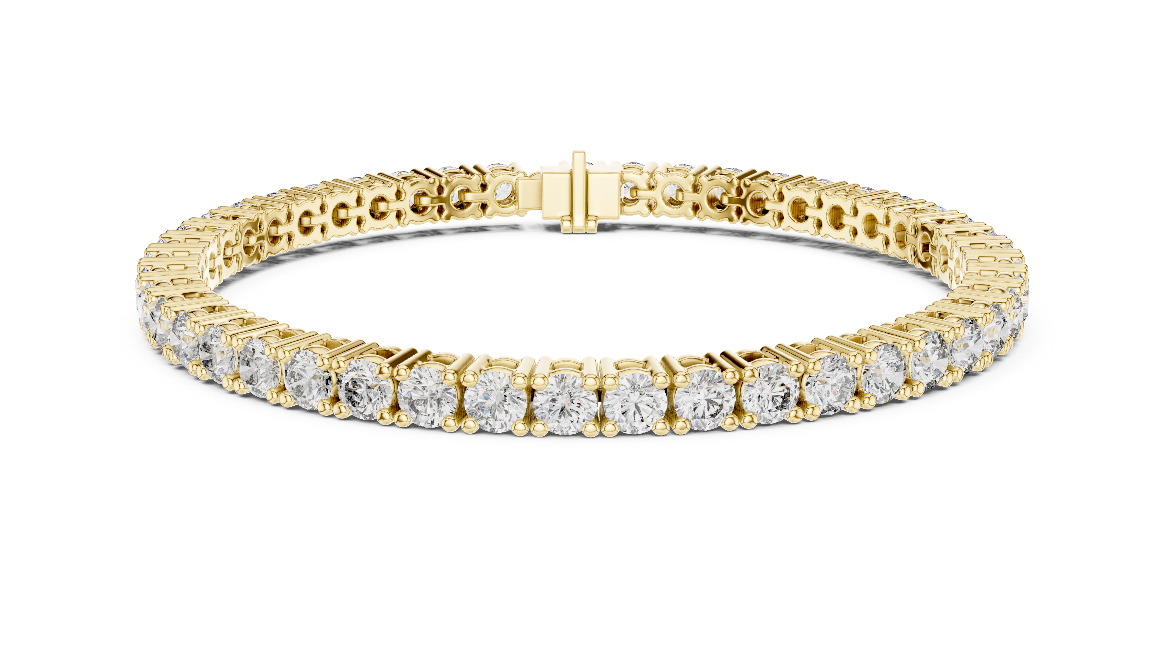 Channel Collet Diamond Bracelet in Yellow Gold - VYKA Diamonds