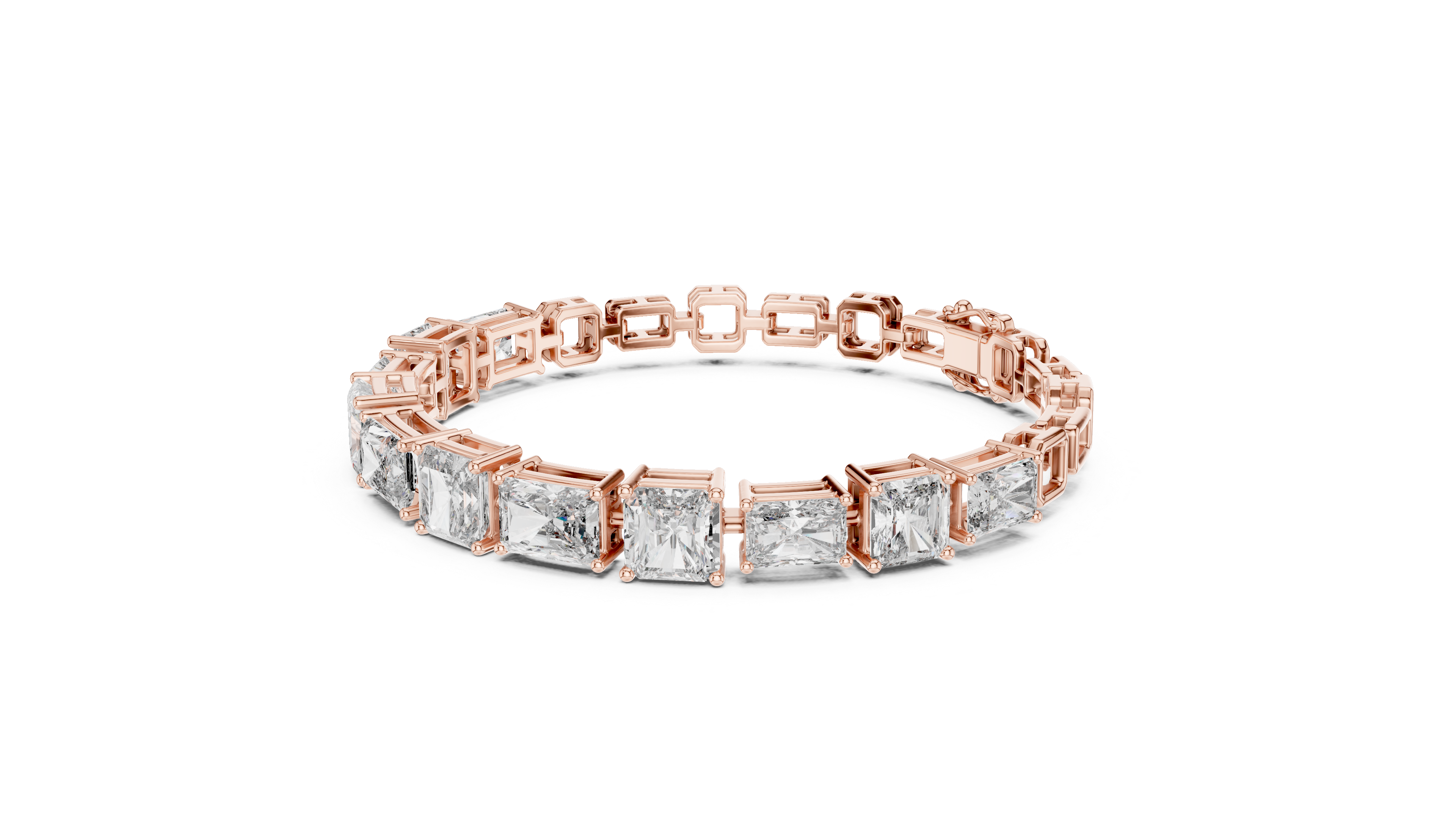 سوار سوليتير بتصميم مشع وجريء in Rose Gold - VYKA Diamonds