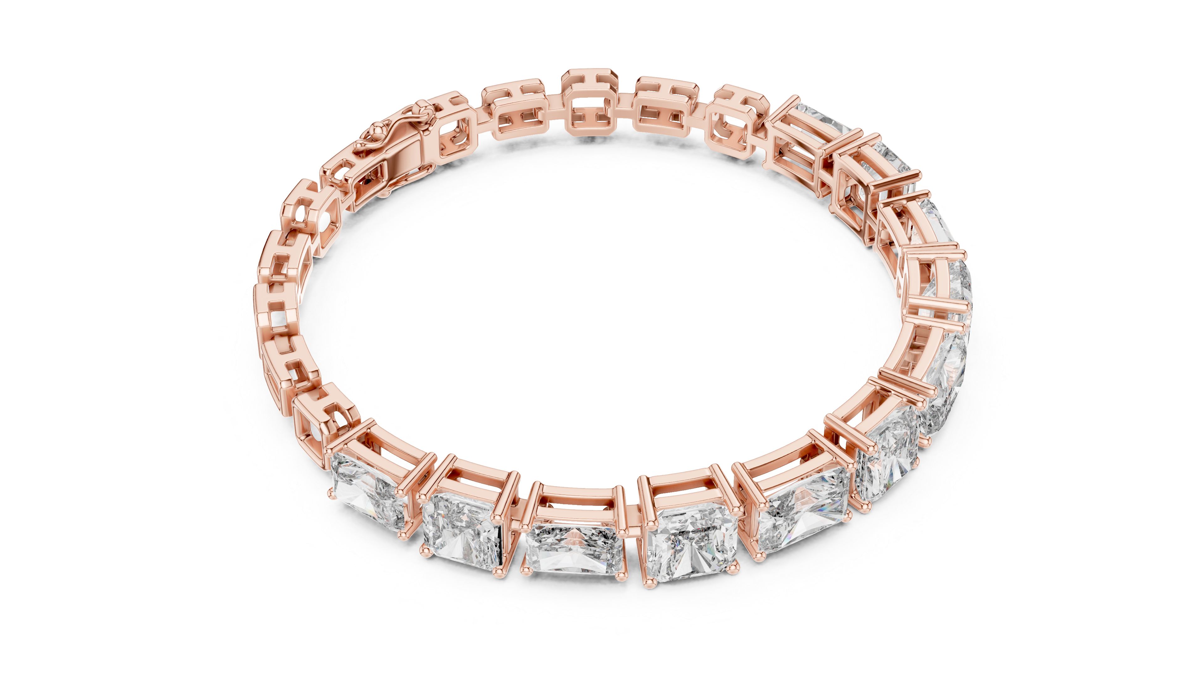 سوار سوليتير بتصميم مشع وجريء in Rose Gold - VYKA Diamonds