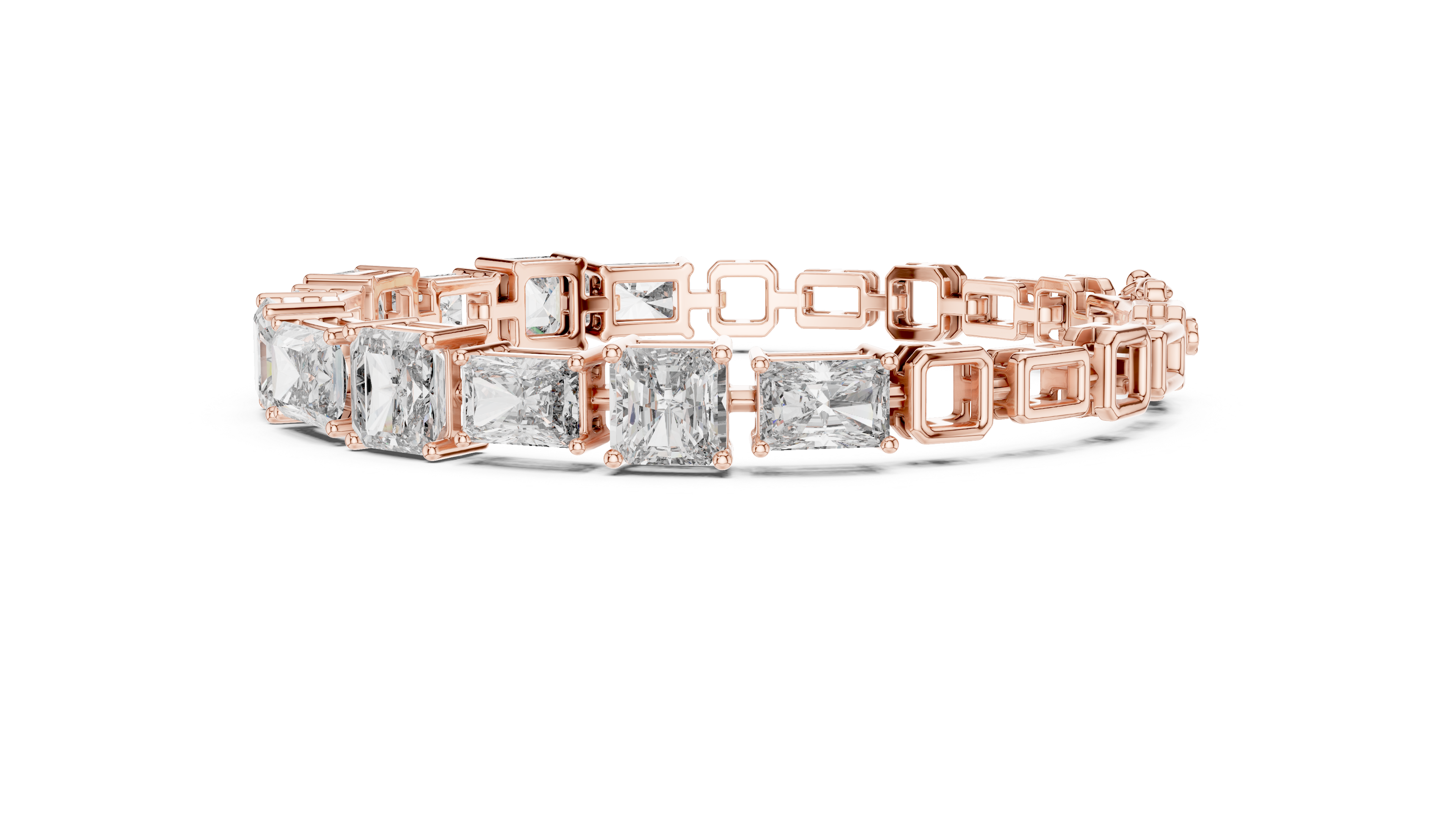 سوار سوليتير بتصميم مشع وجريء in Rose Gold - VYKA Diamonds
