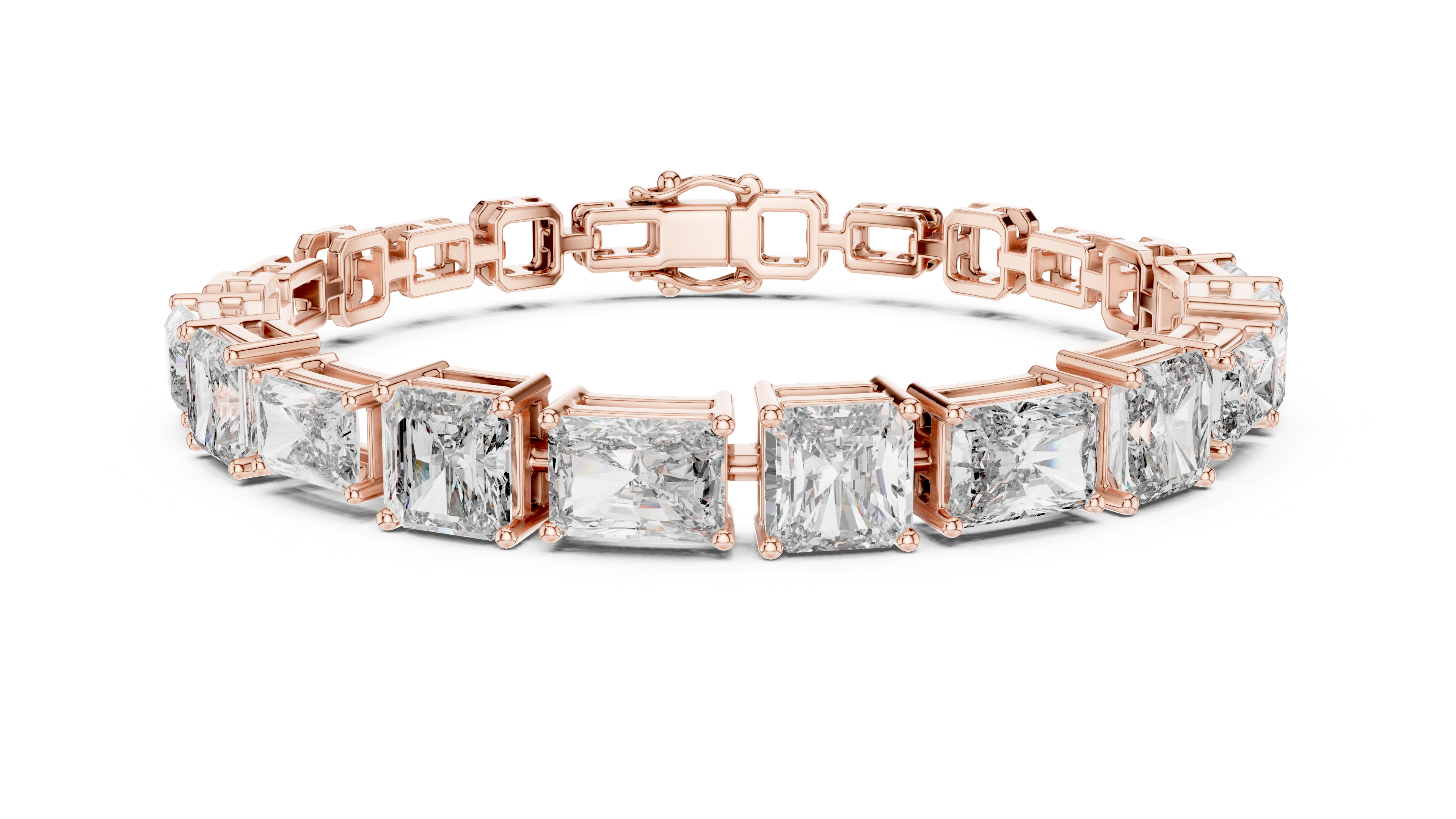 سوار سوليتير بتصميم مشع وجريء in Rose Gold - VYKA Diamonds