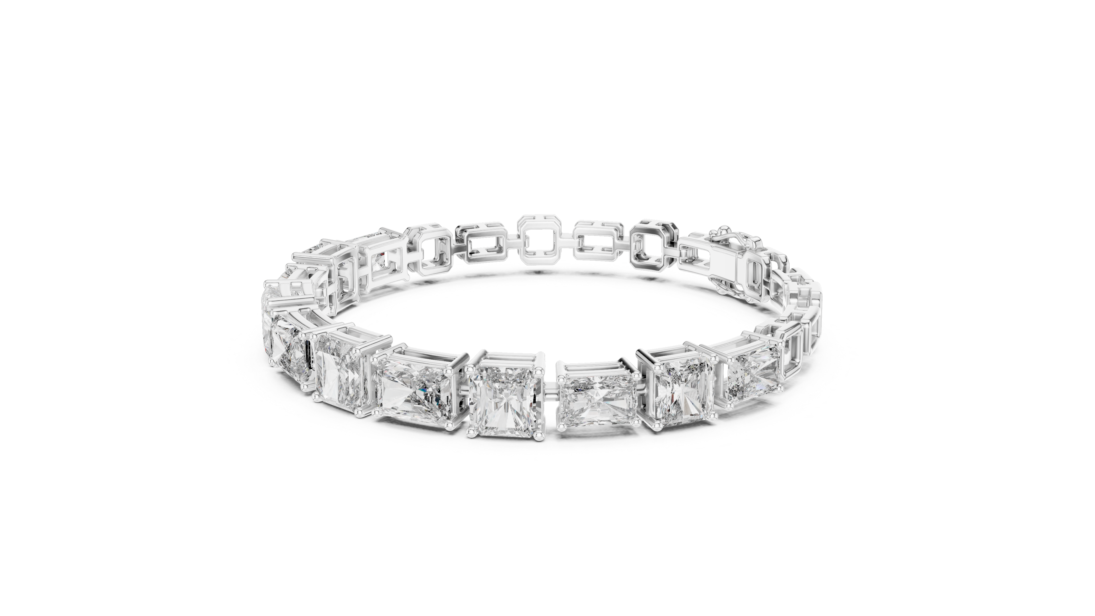 سوار سوليتير بتصميم مشع وجريء in White Gold - VYKA Diamonds