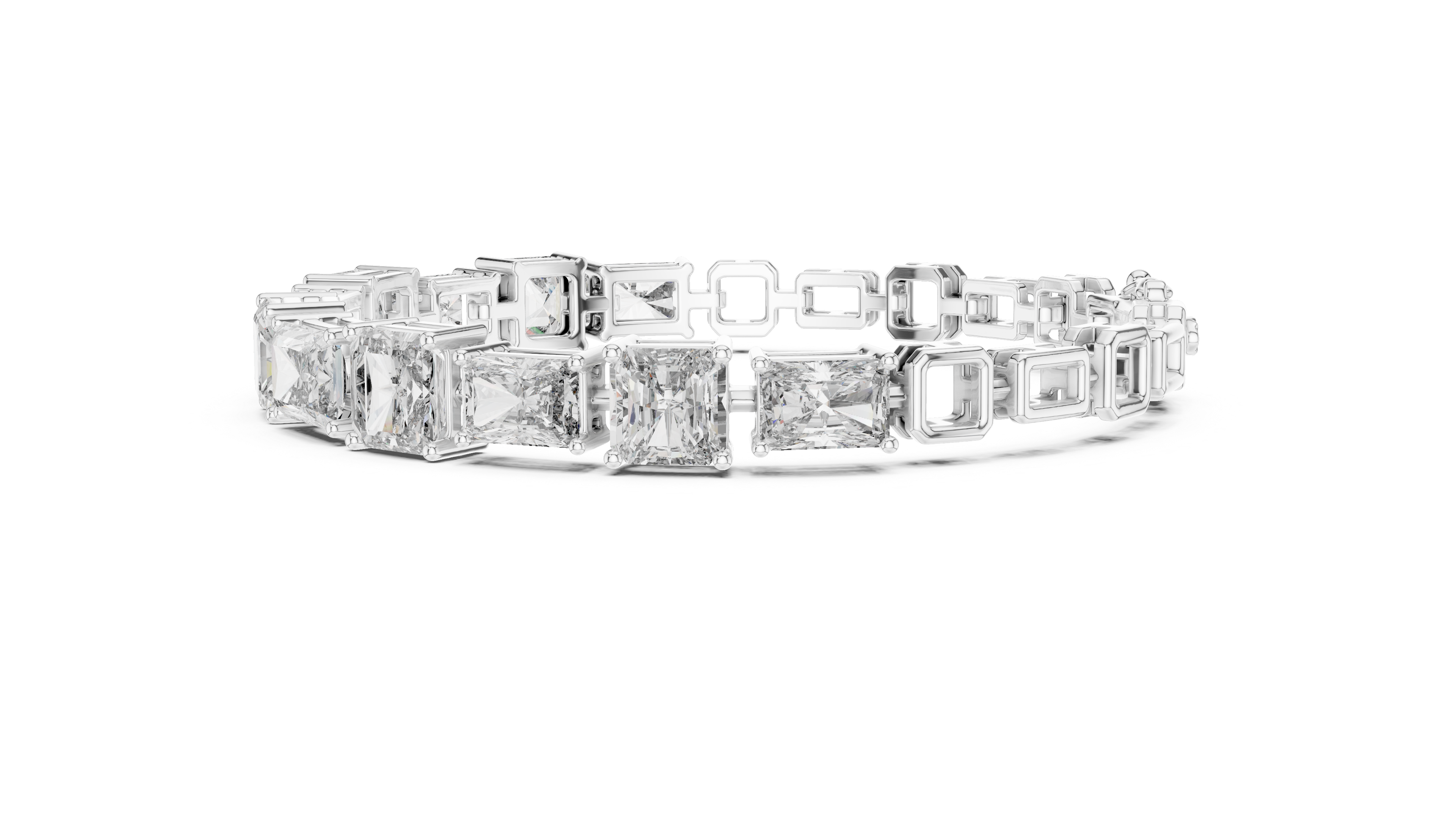 سوار سوليتير بتصميم مشع وجريء in White Gold - VYKA Diamonds