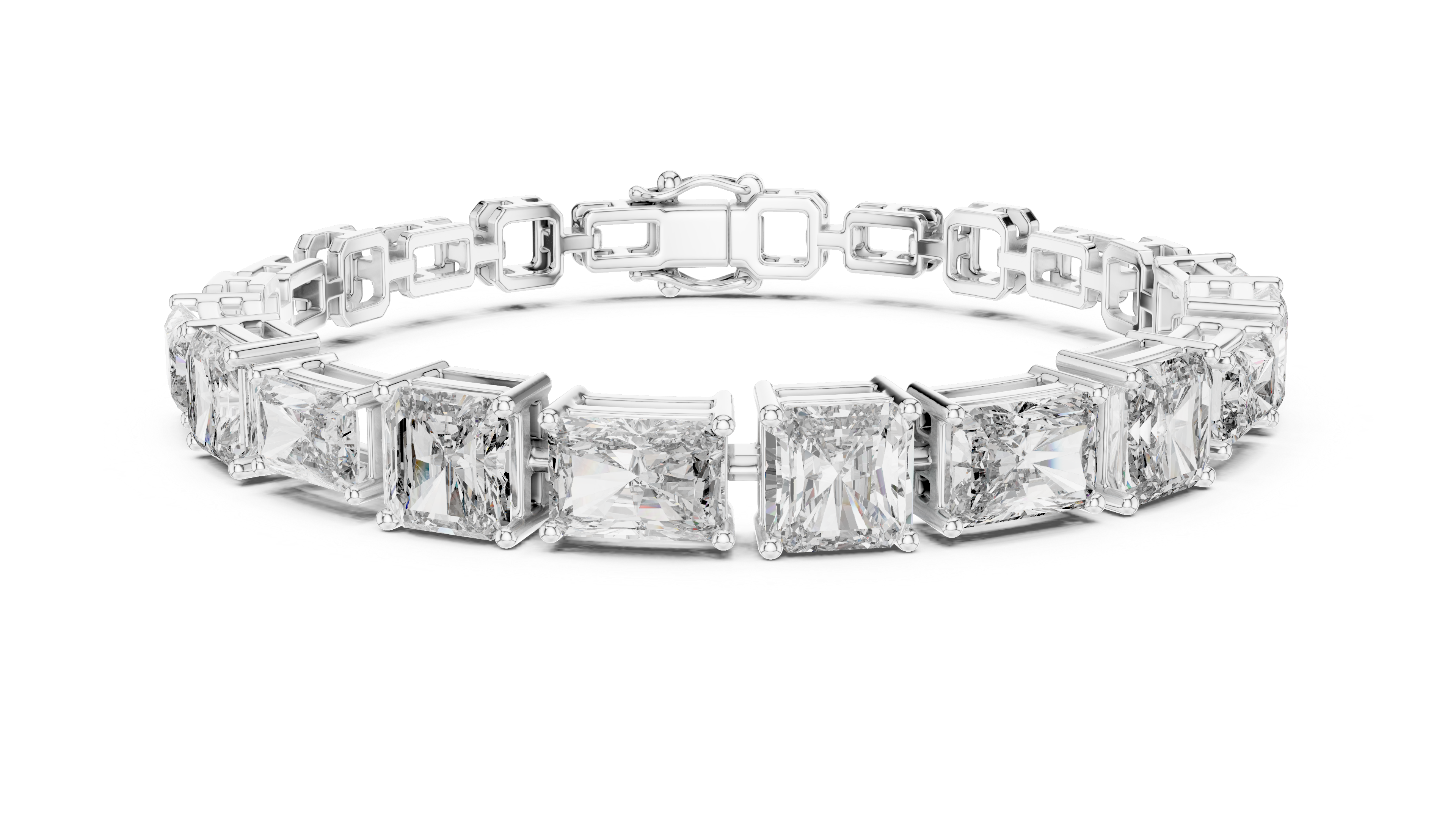 سوار سوليتير بتصميم مشع وجريء in White Gold - VYKA Diamonds