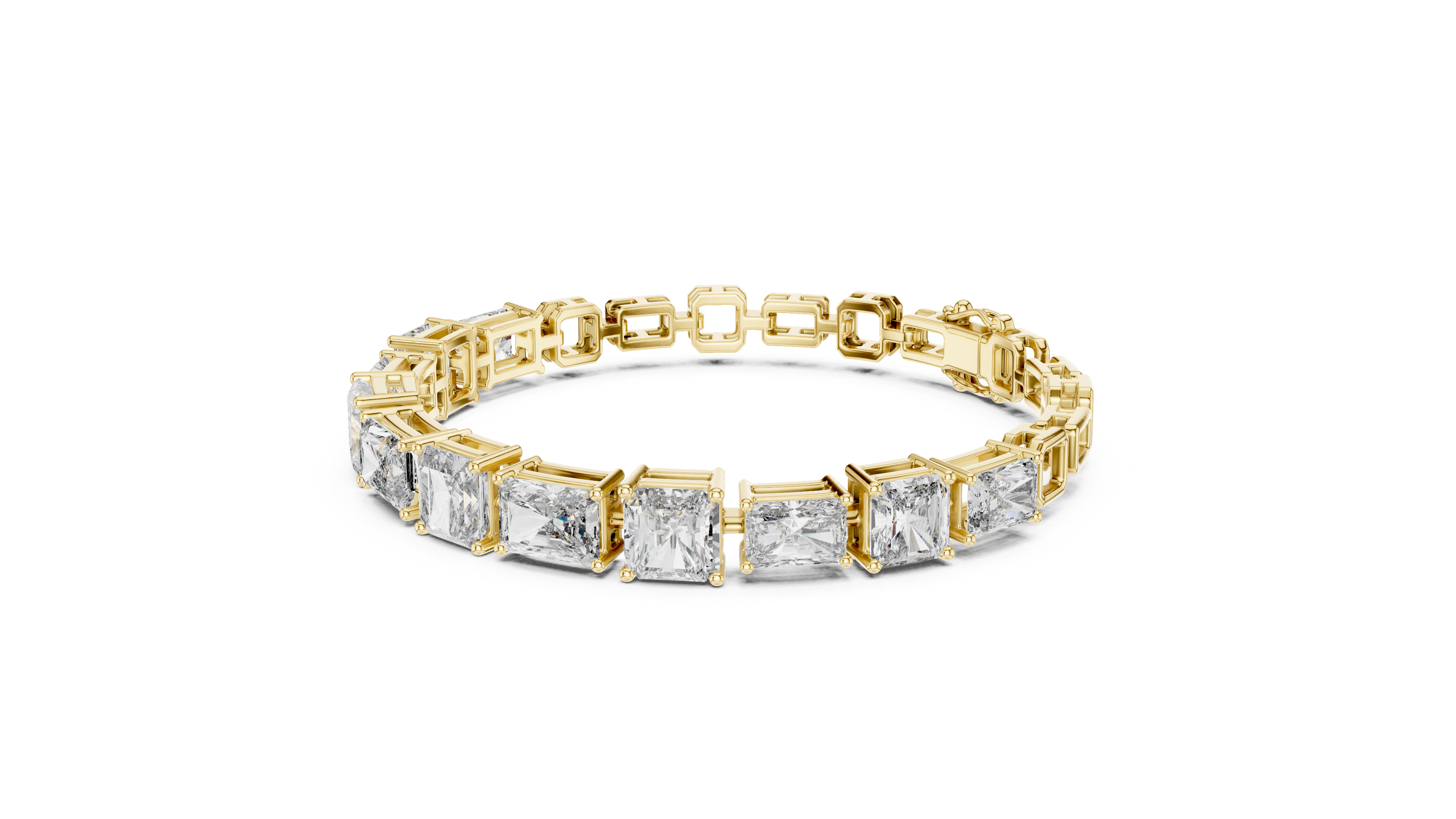 سوار سوليتير بتصميم مشع وجريء in Yellow Gold - VYKA Diamonds