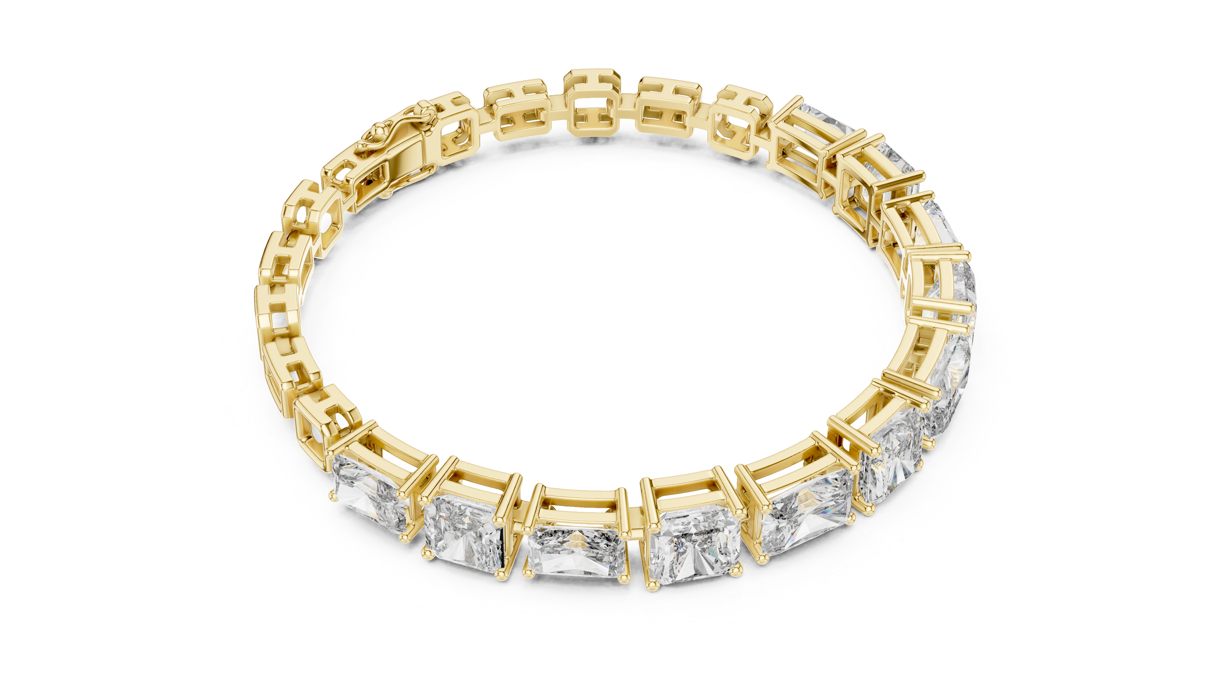 سوار سوليتير بتصميم مشع وجريء in Yellow Gold - VYKA Diamonds