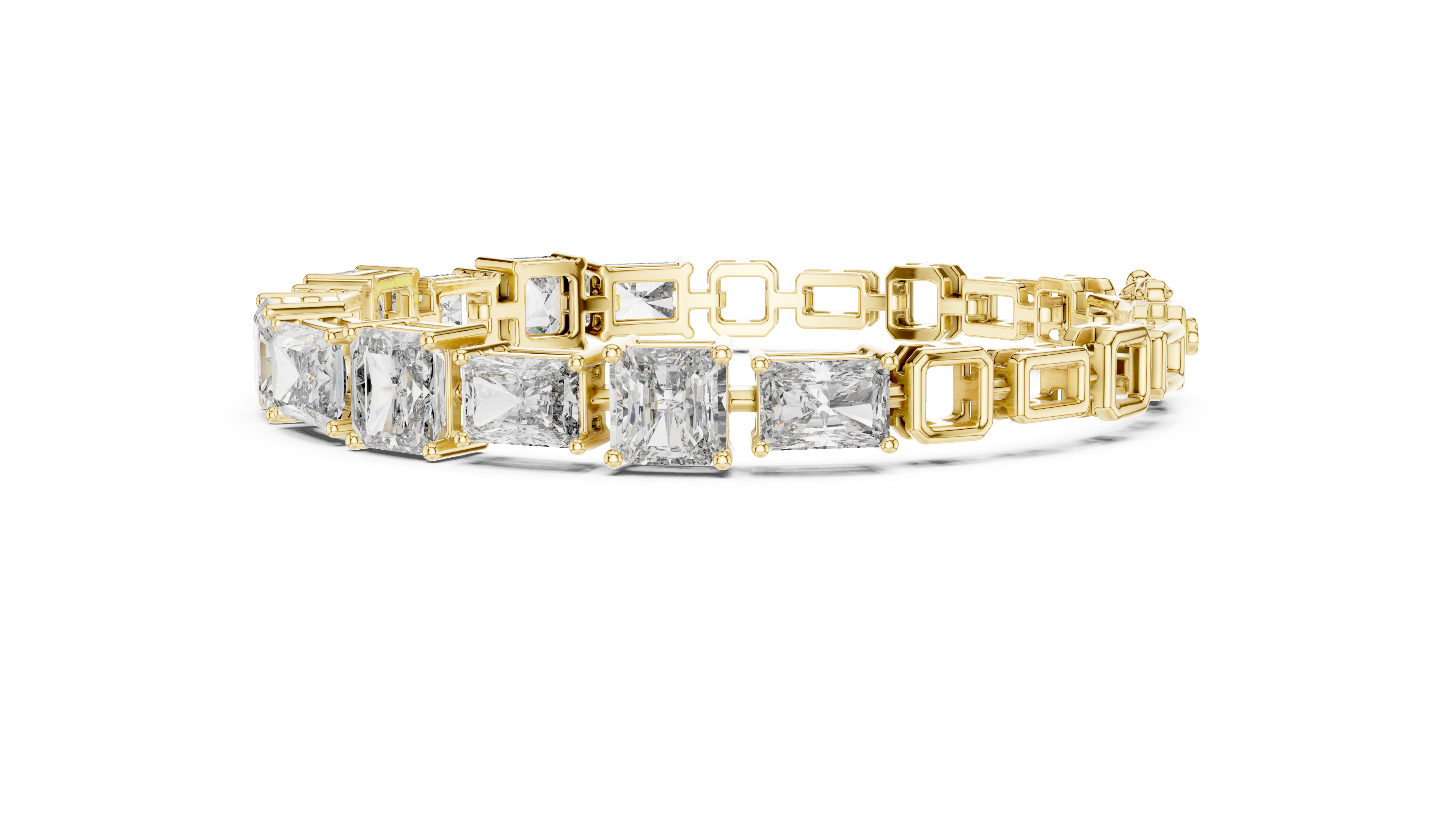سوار سوليتير بتصميم مشع وجريء in Yellow Gold - VYKA Diamonds