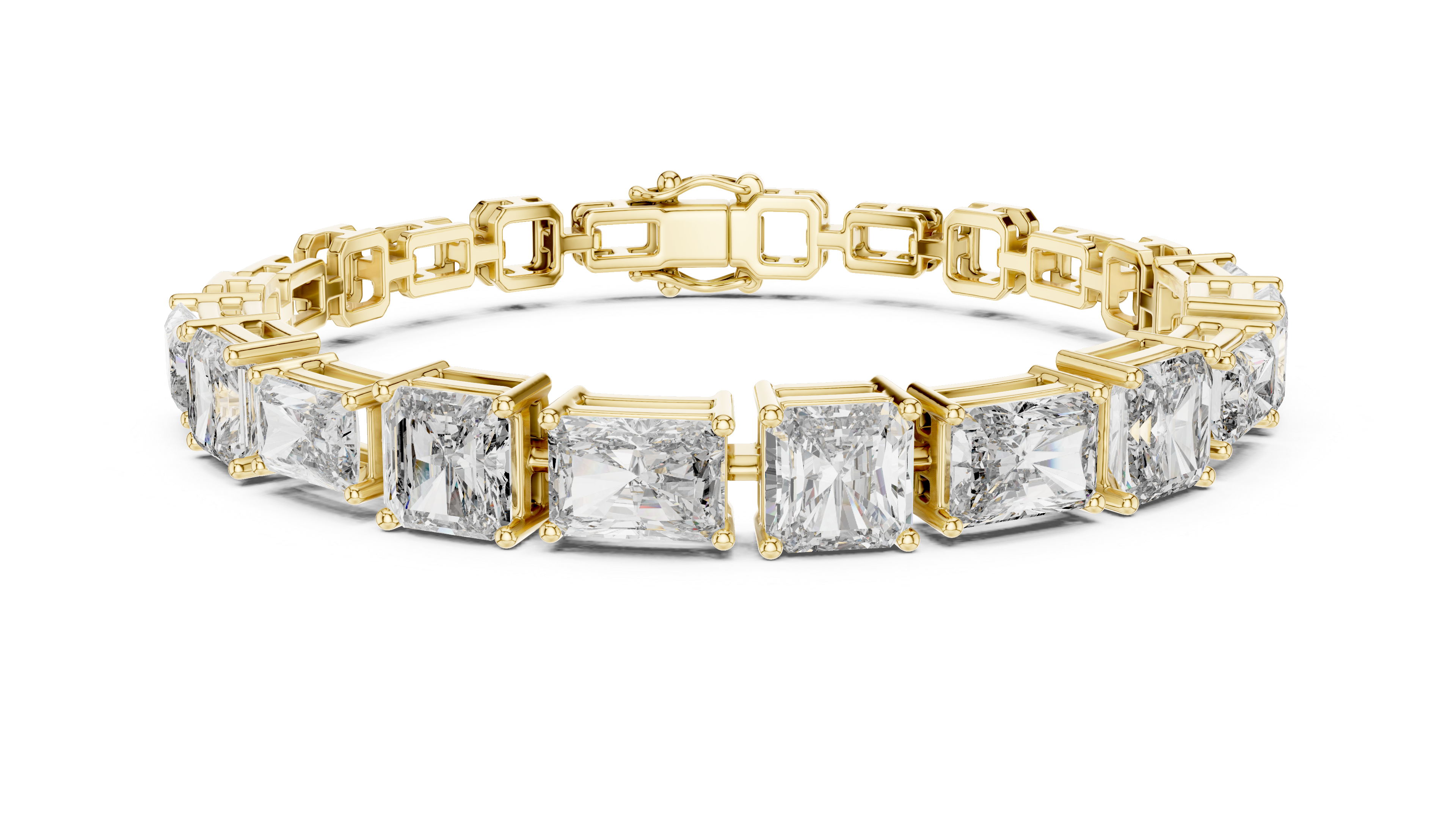 سوار سوليتير بتصميم مشع وجريء in Yellow Gold - VYKA Diamonds
