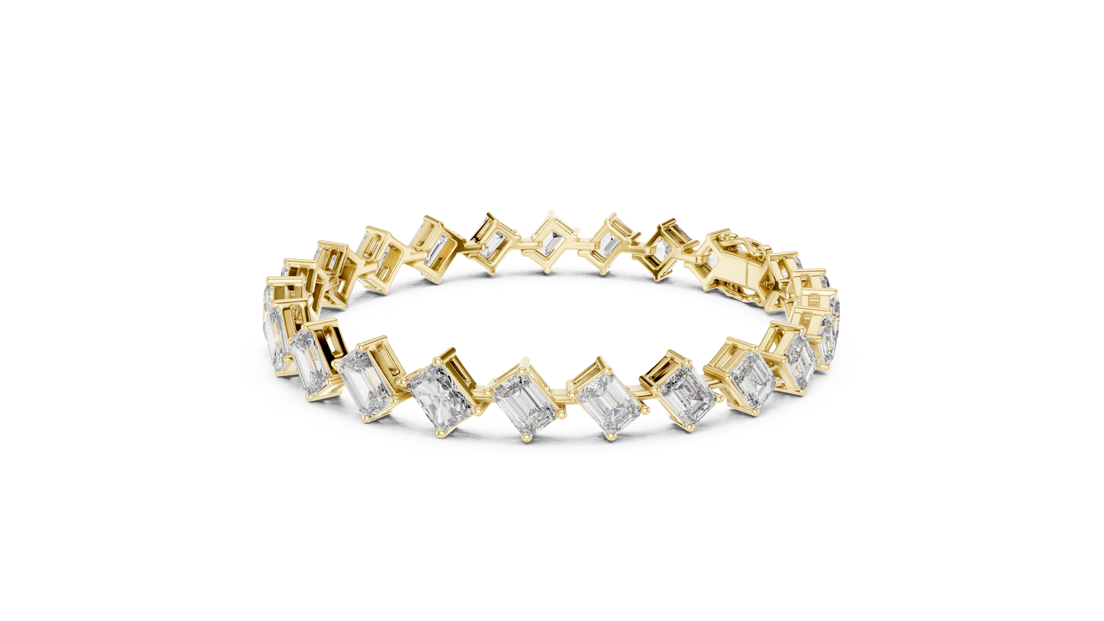 سوار سوليتير الزمرد in Yellow Gold - VYKA Diamonds