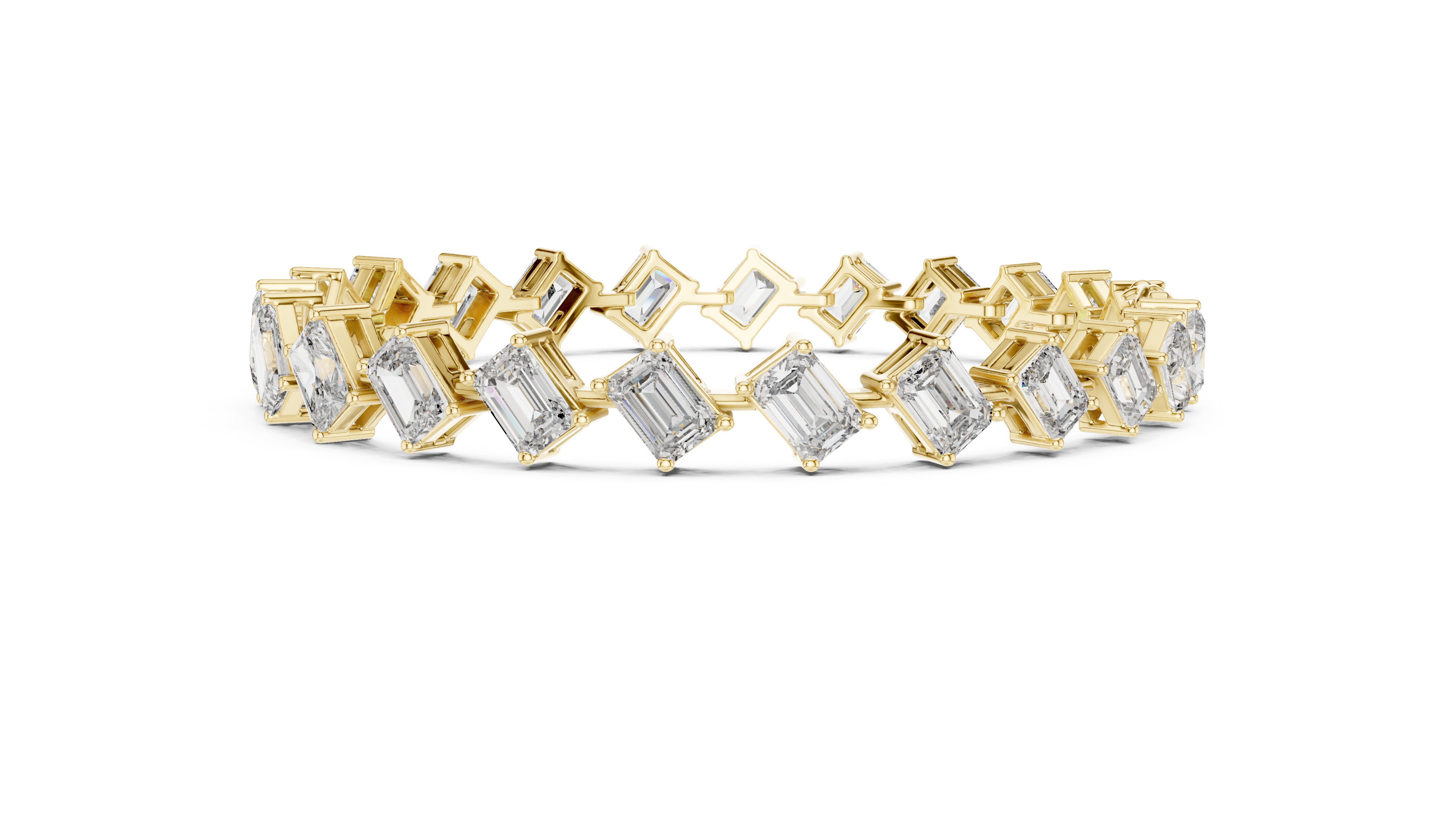 سوار سوليتير الزمرد in Yellow Gold - VYKA Diamonds