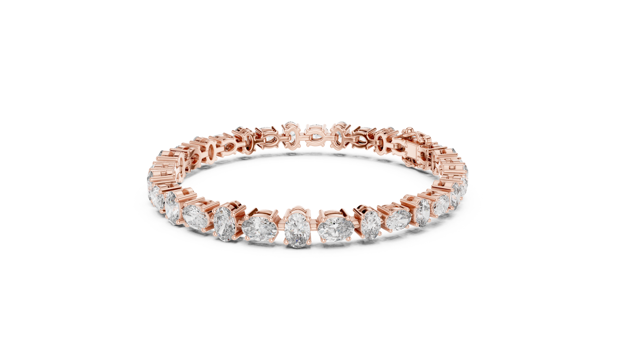 Oval Solitaire Collet Bracelet
