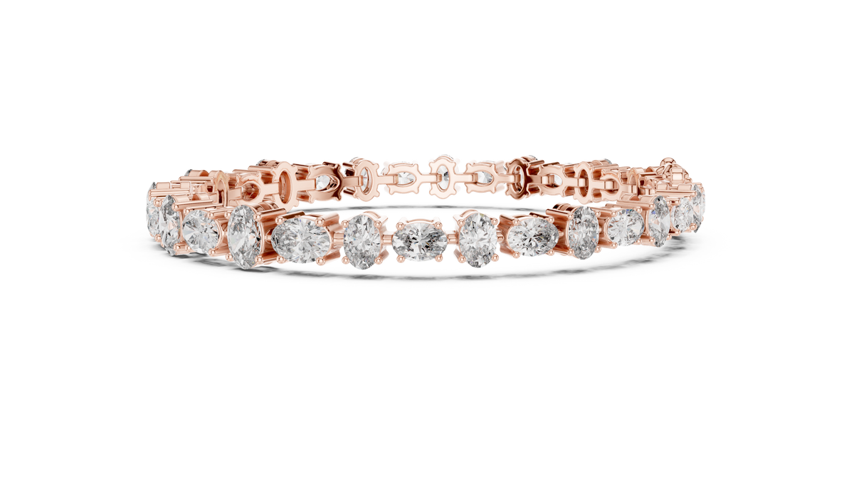 Oval Solitaire Collet Bracelet