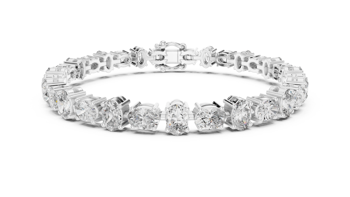Oval Solitaire Collet Bracelet