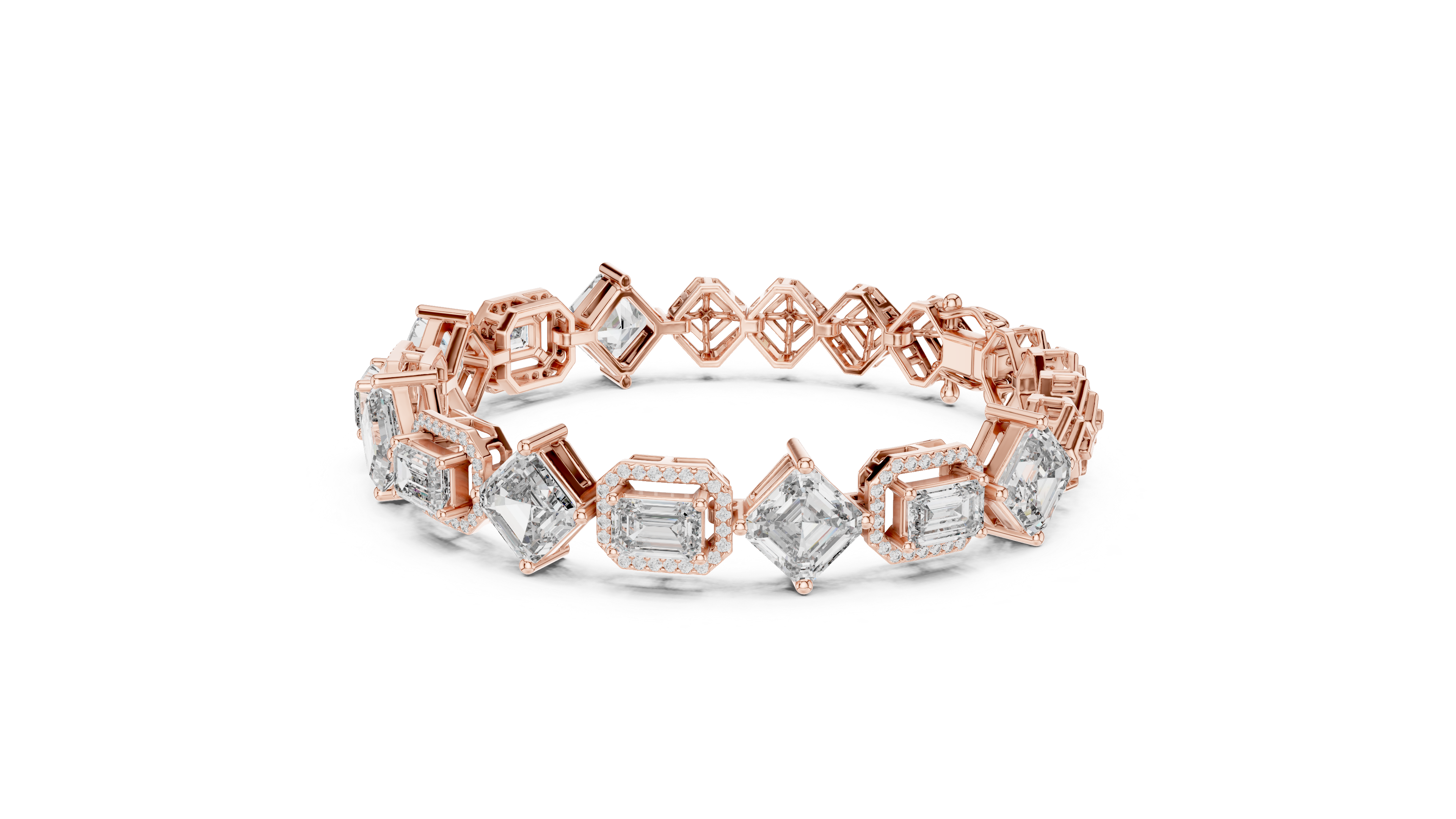 سوار إيمرالد بافيه in Rose Gold - VYKA Diamonds