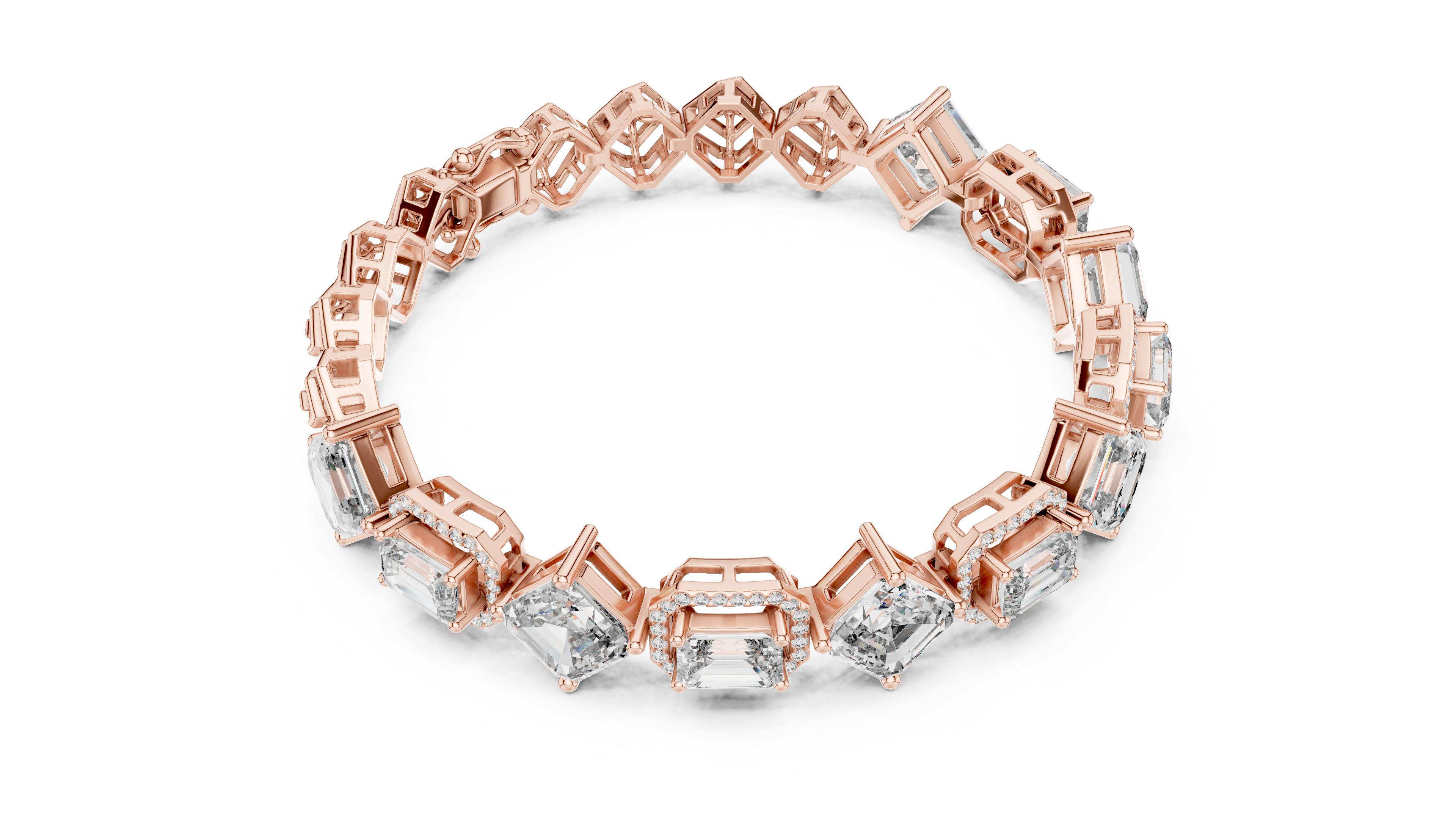 سوار إيمرالد بافيه in Rose Gold - VYKA Diamonds