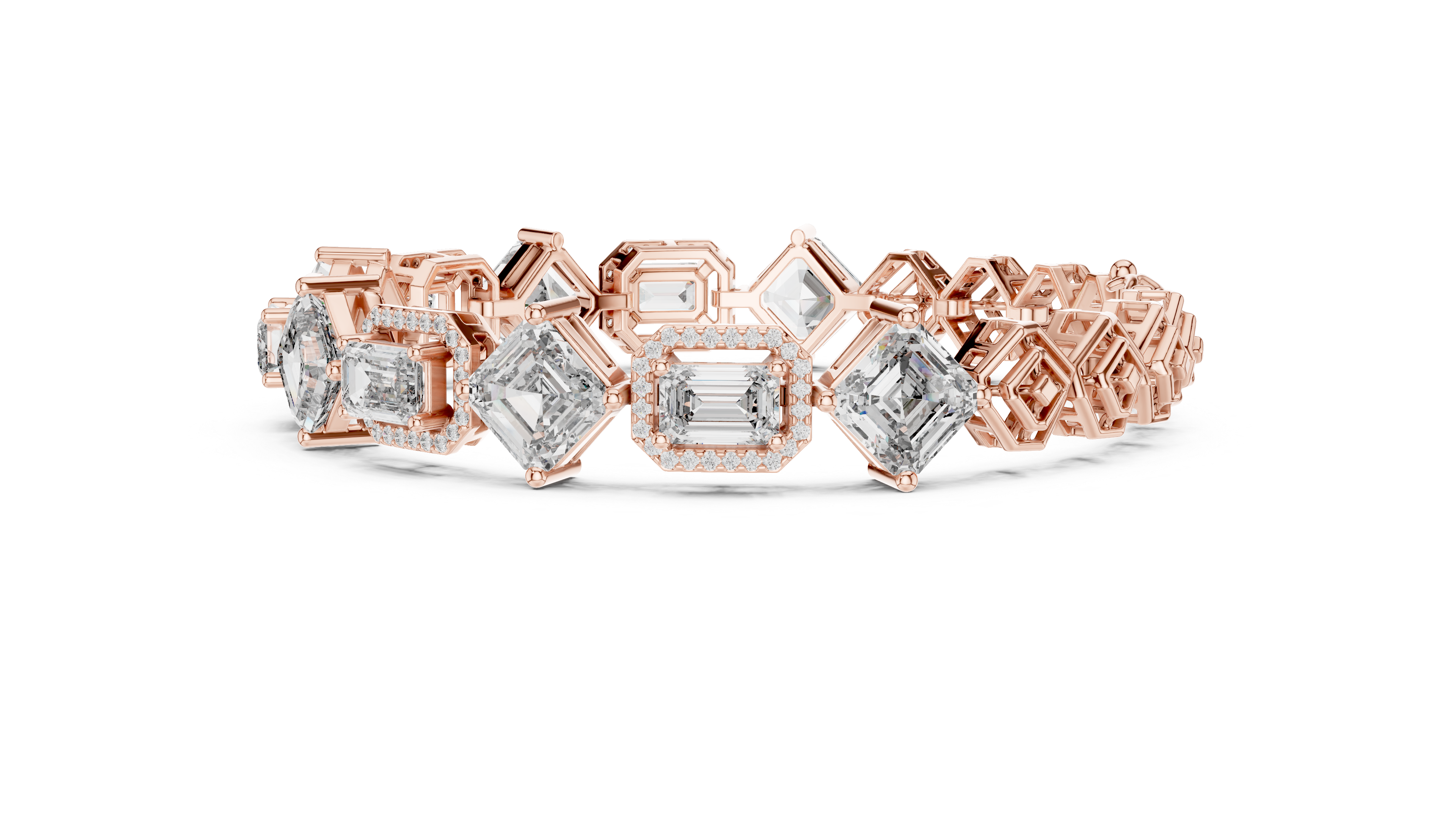 سوار إيمرالد بافيه in Rose Gold - VYKA Diamonds