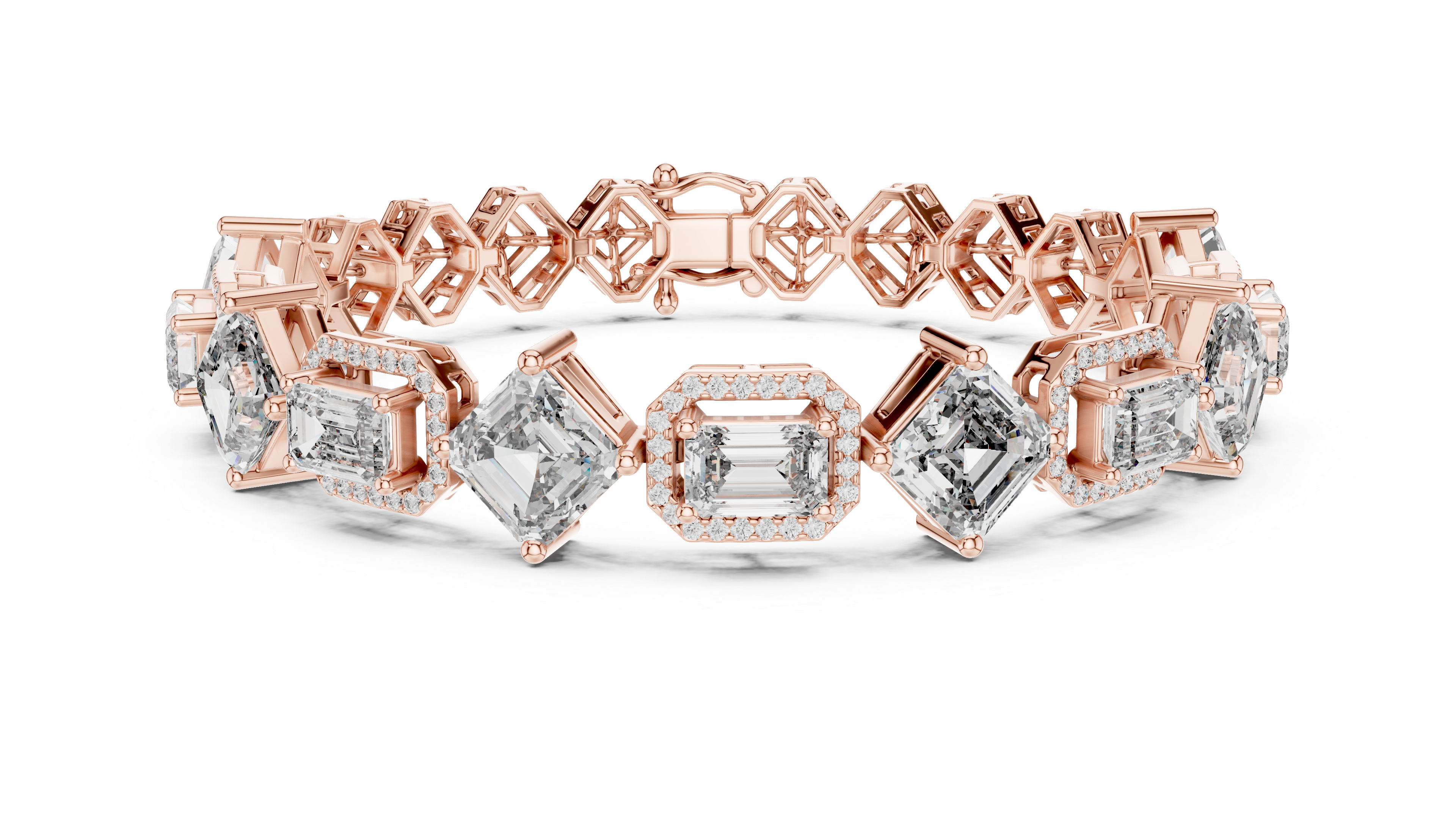 سوار إيمرالد بافيه in Rose Gold - VYKA Diamonds