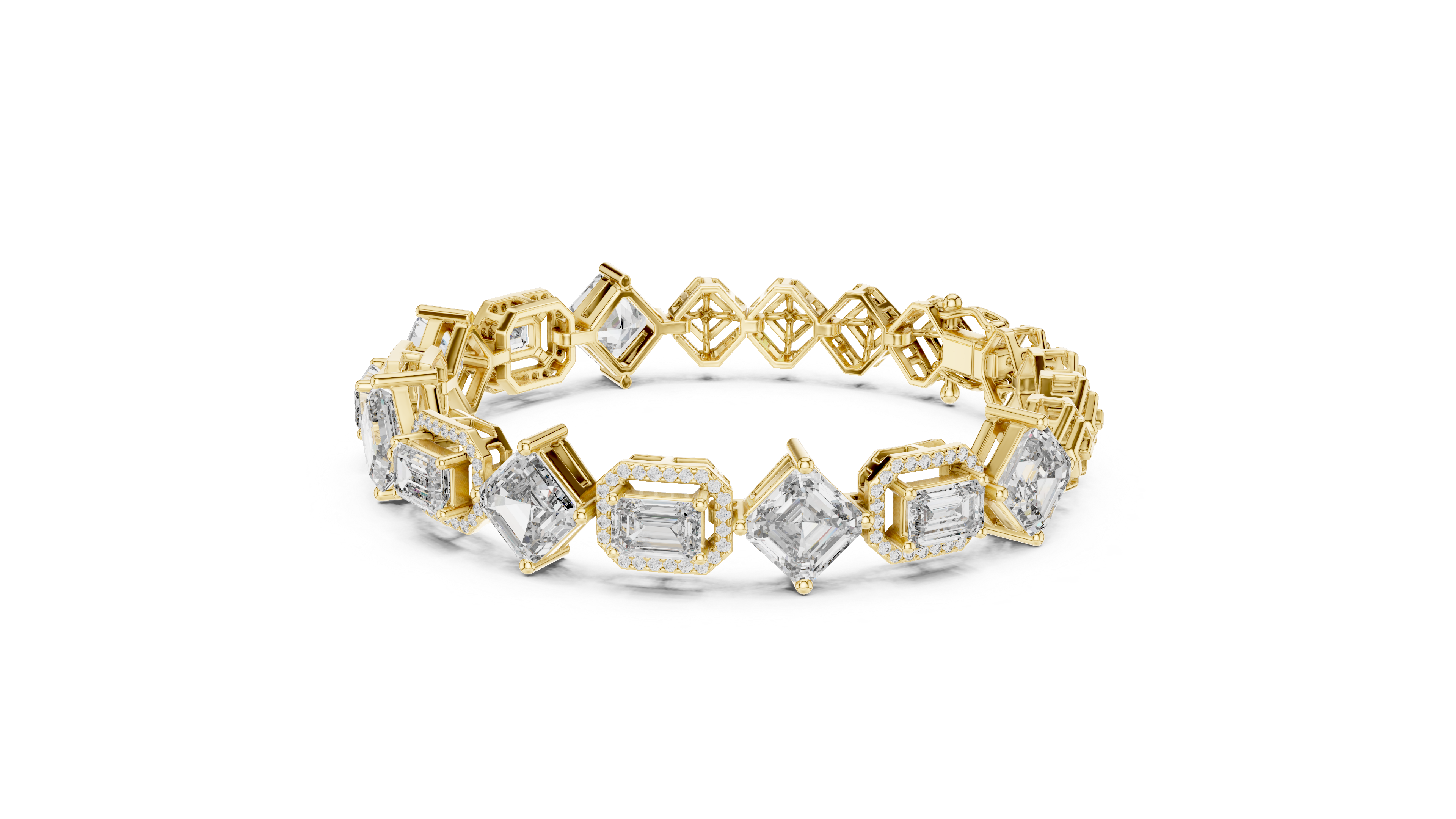 سوار إيمرالد بافيه in Yellow Gold - VYKA Diamonds