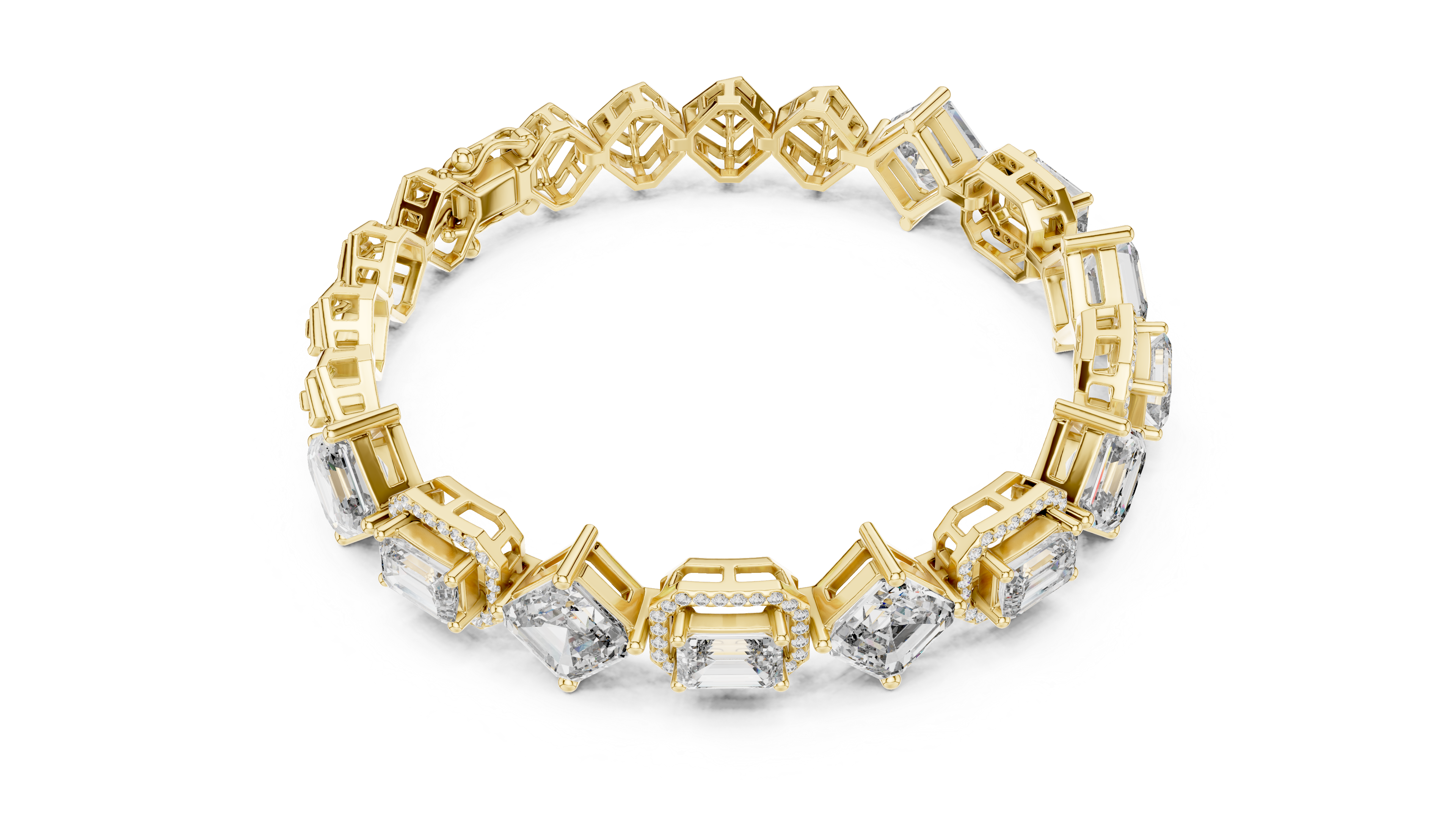سوار إيمرالد بافيه in Yellow Gold - VYKA Diamonds