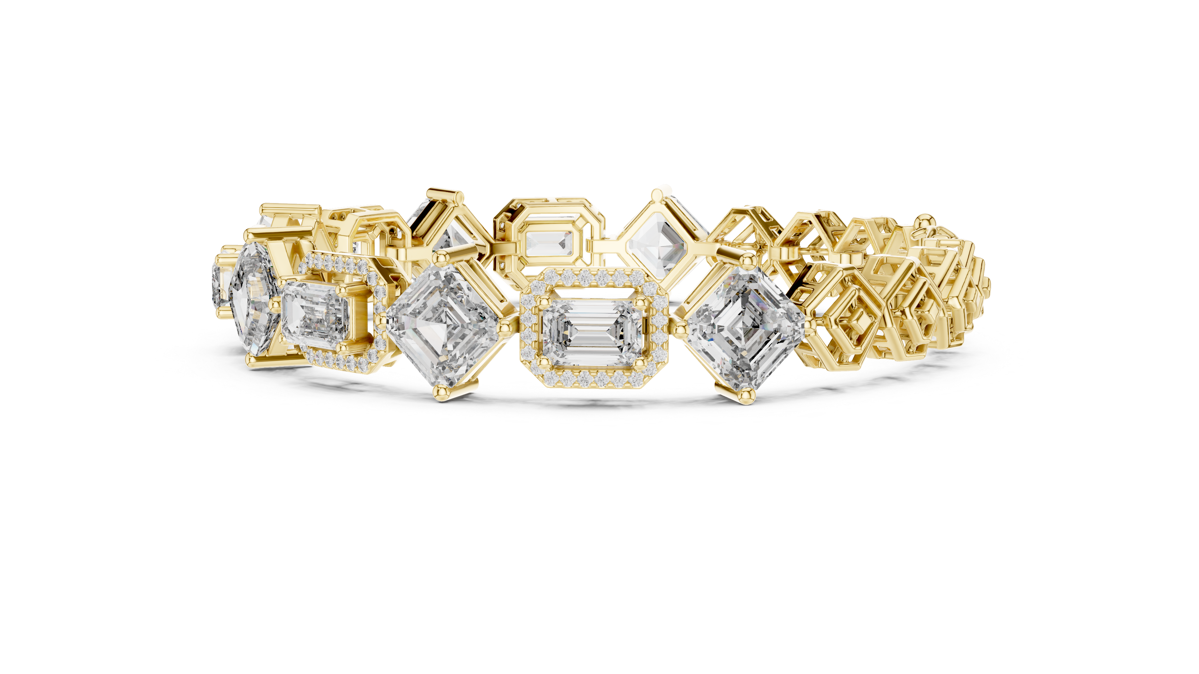 سوار إيمرالد بافيه in Yellow Gold - VYKA Diamonds