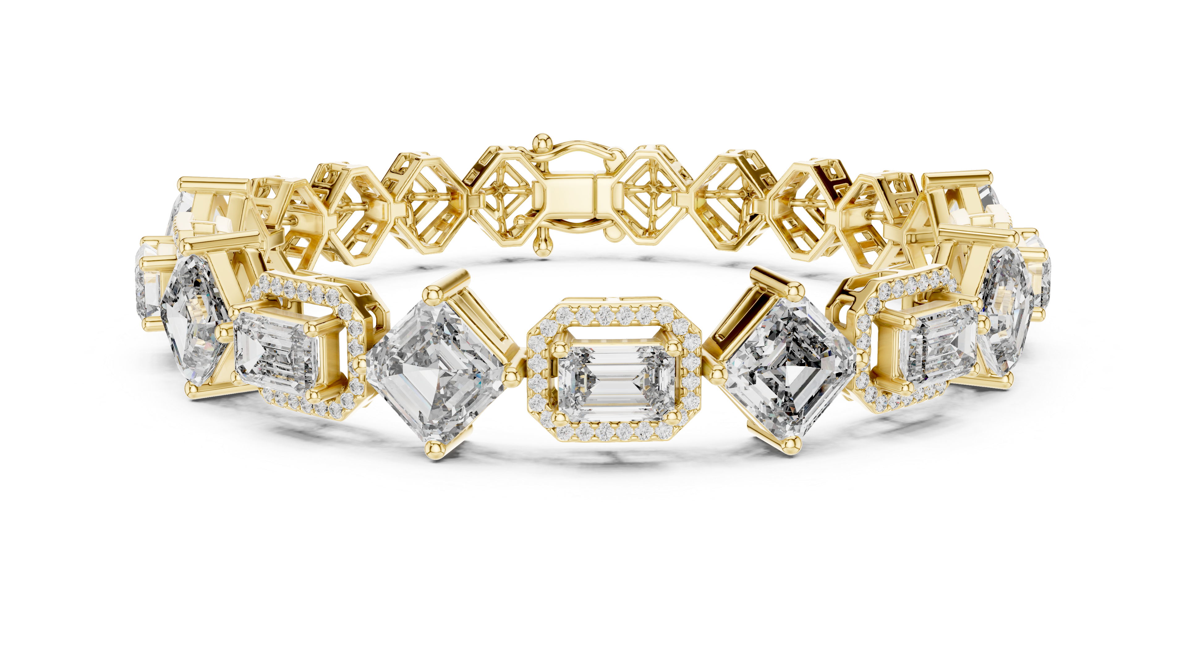سوار إيمرالد بافيه in Yellow Gold - VYKA Diamonds