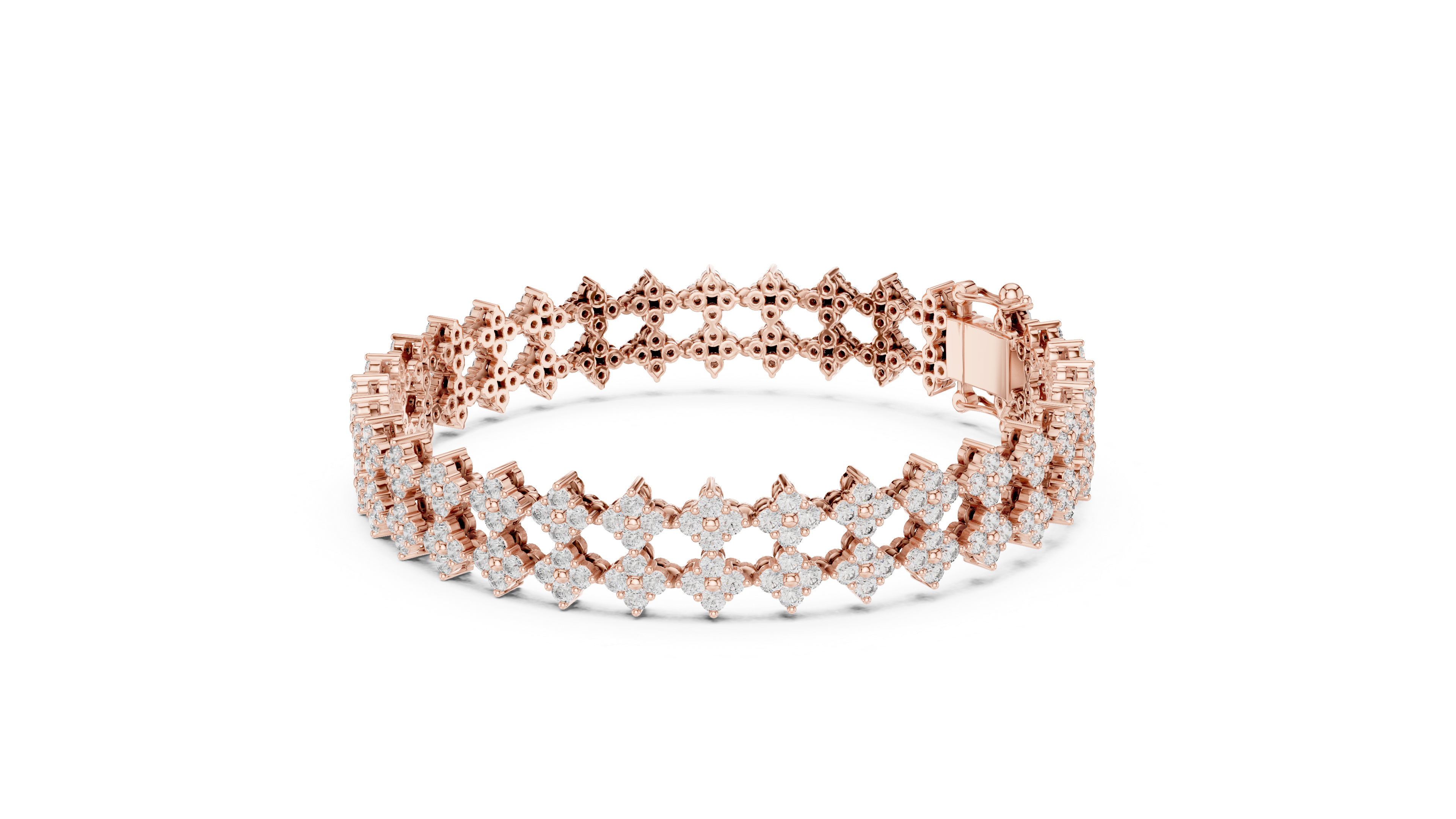 أسوارة بافيه دايموند داست in Rose Gold - VYKA Diamonds