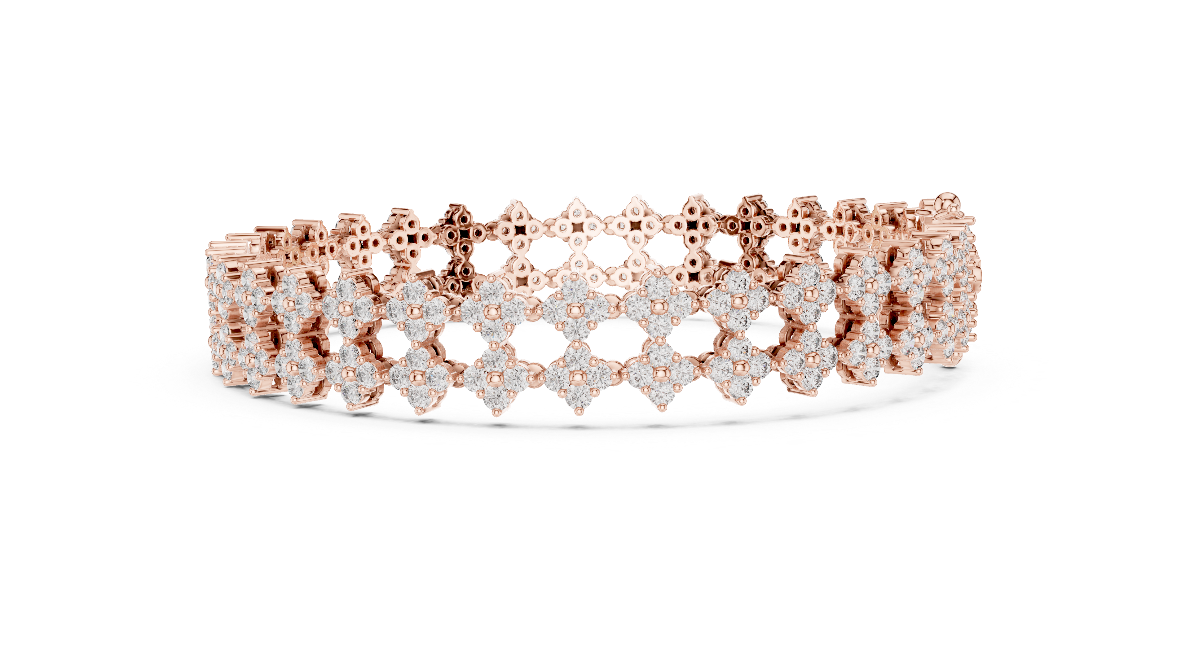 أسوارة بافيه دايموند داست in Rose Gold - VYKA Diamonds