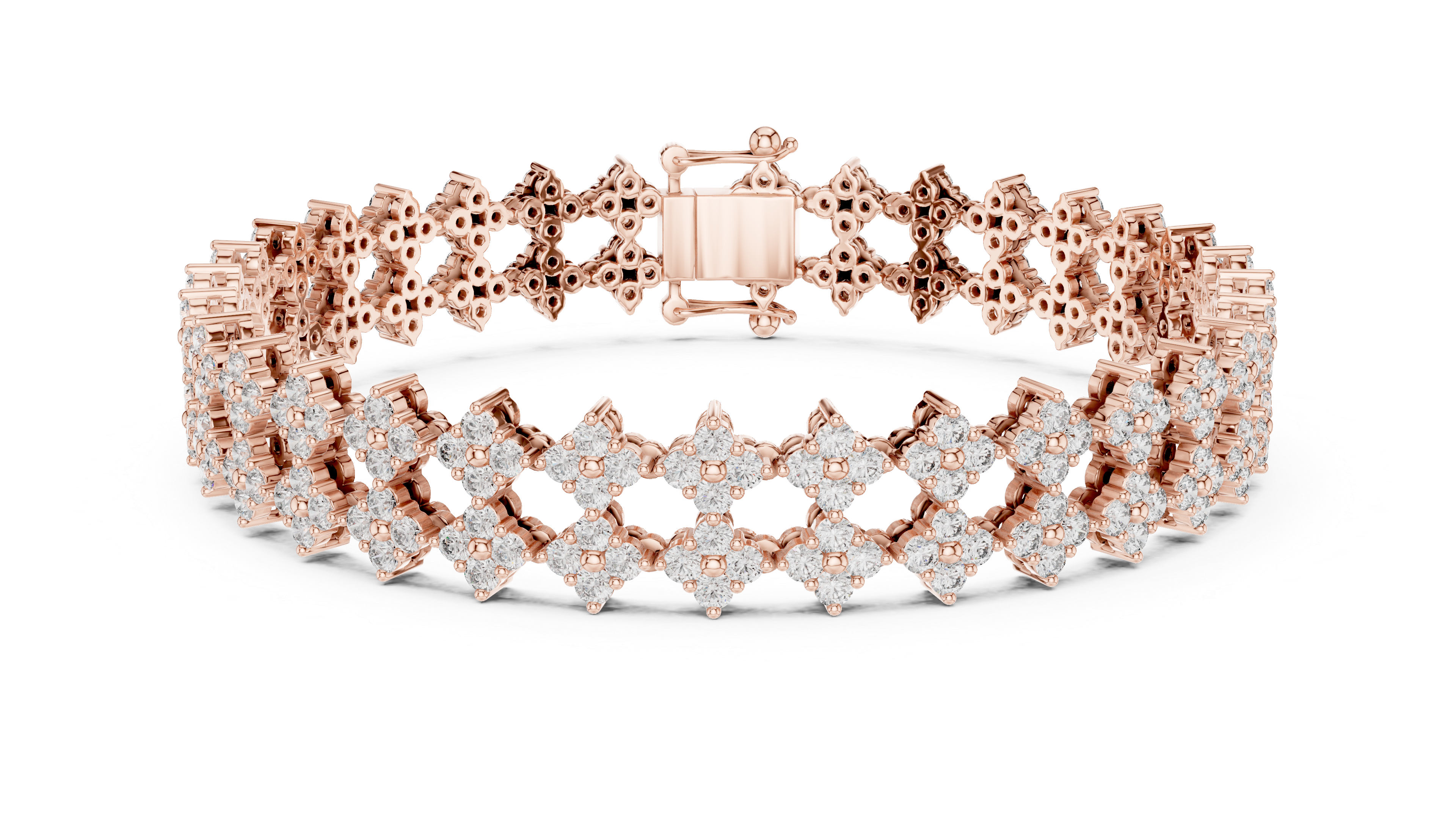 أسوارة بافيه دايموند داست in Rose Gold - VYKA Diamonds