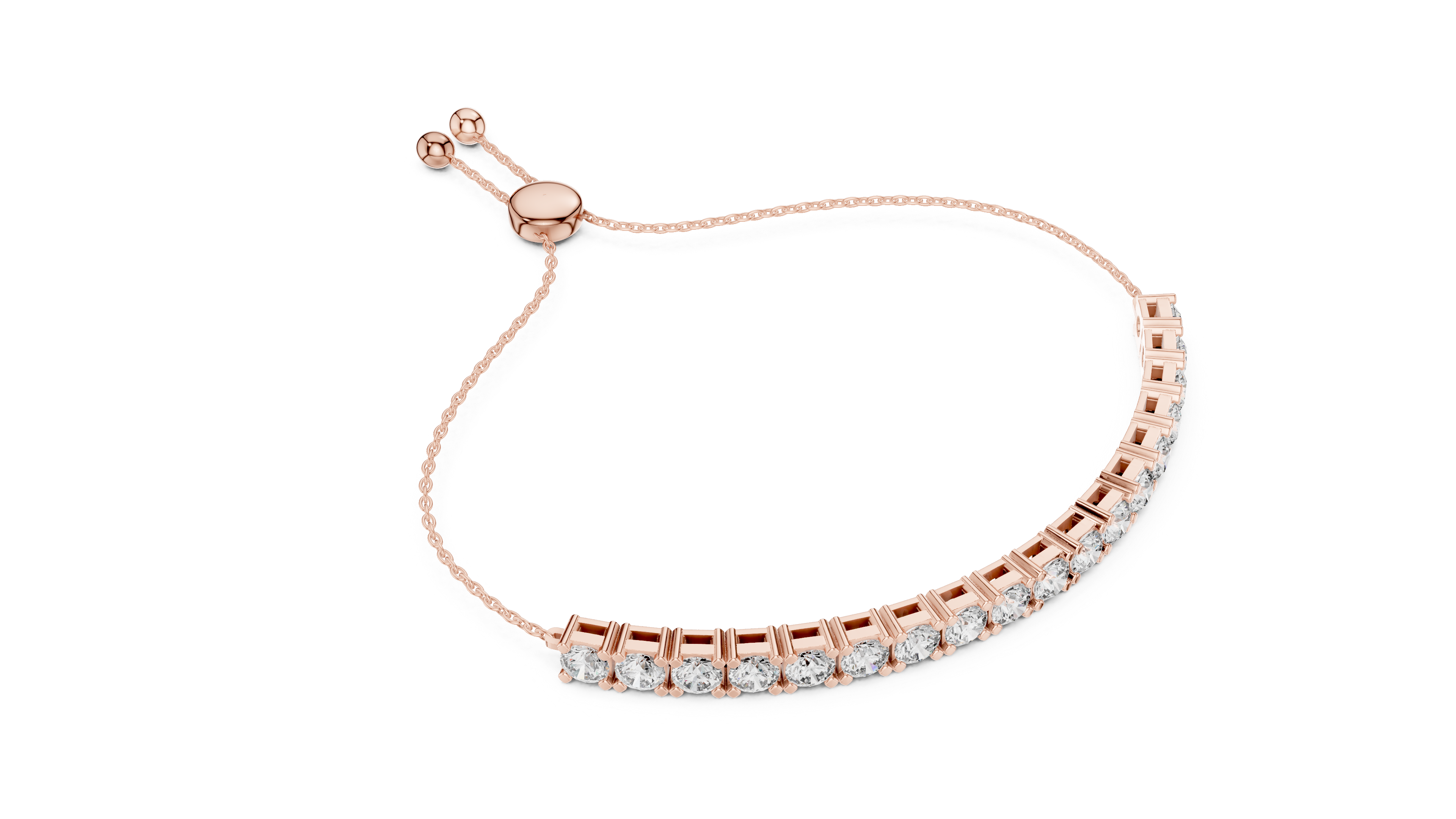 سوار كوليت ستيشن in Rose Gold - VYKA Diamonds