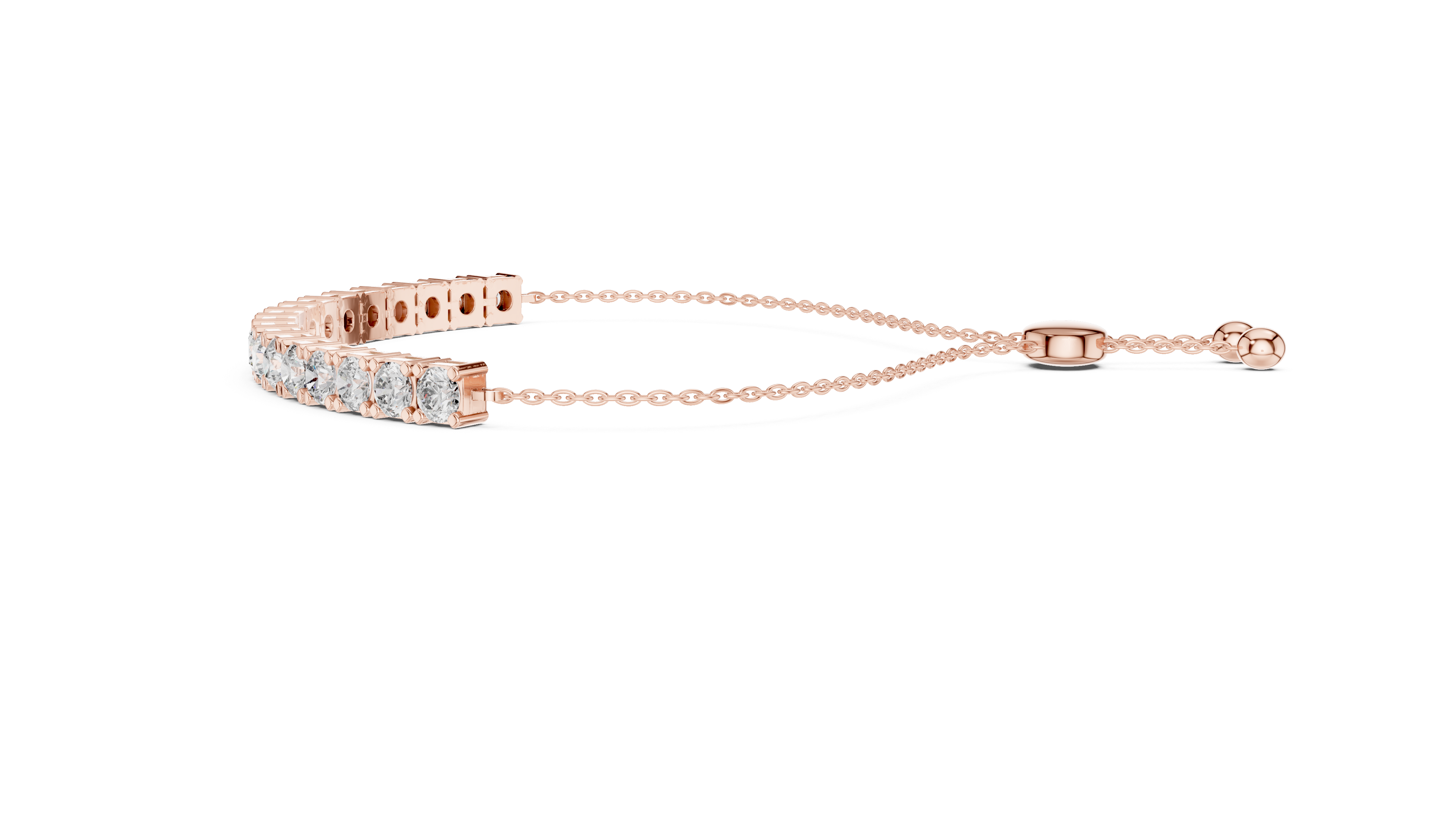 سوار كوليت ستيشن in Rose Gold - VYKA Diamonds