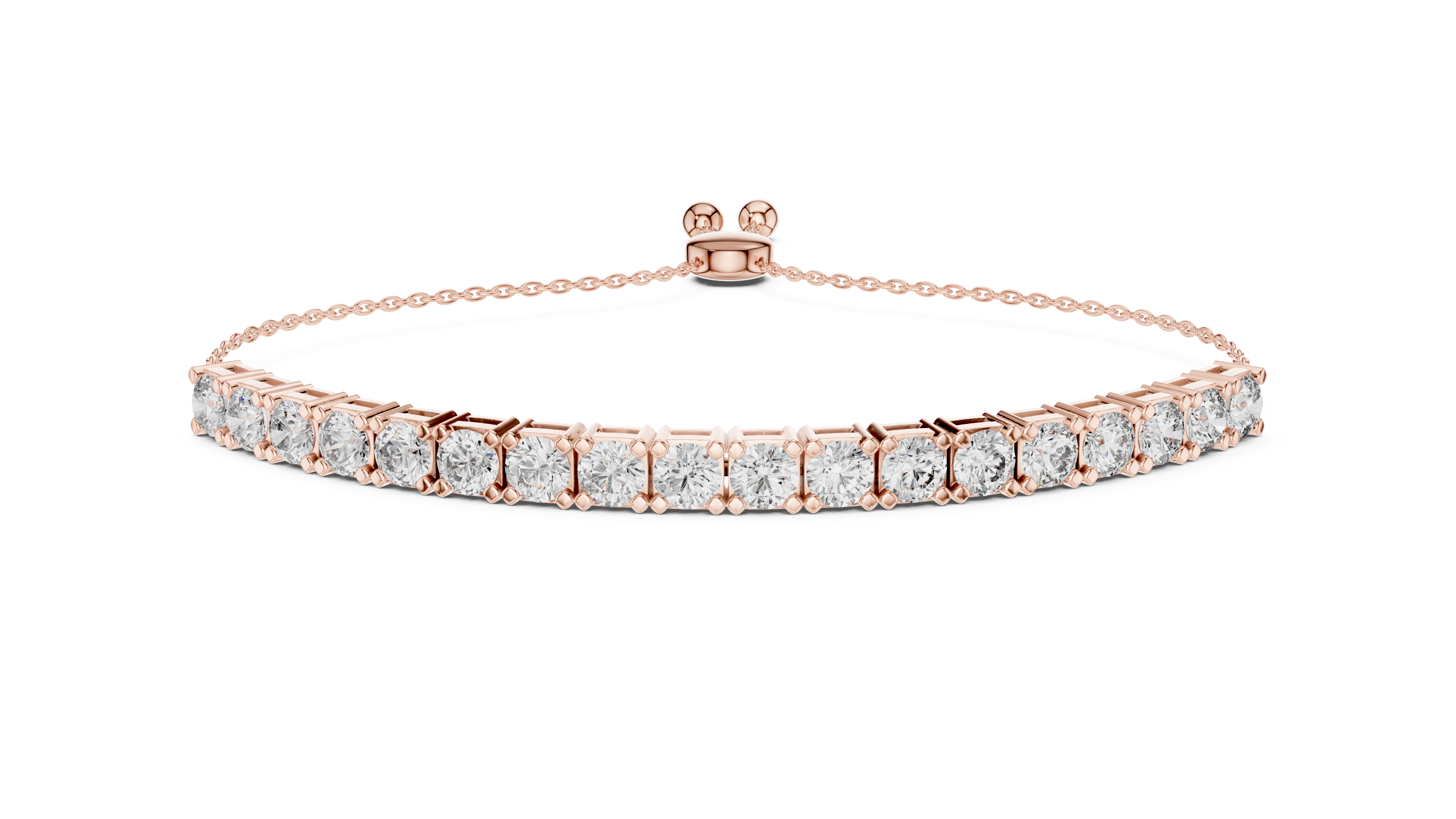 سوار كوليت ستيشن in Rose Gold - VYKA Diamonds