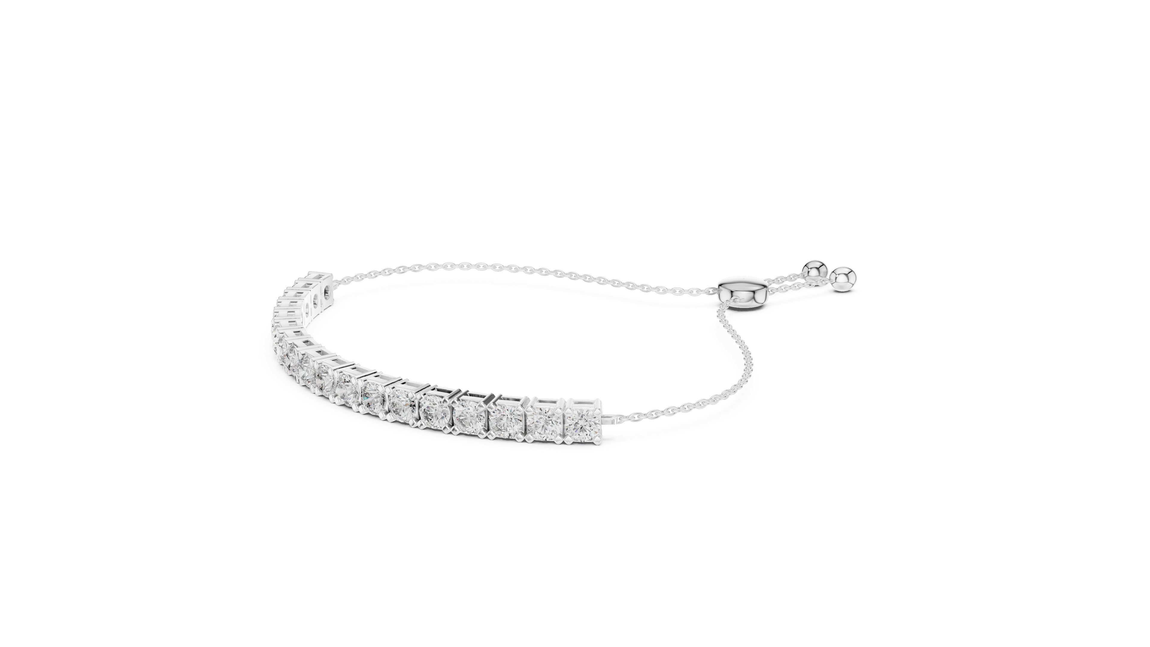 سوار كوليت ستيشن in White Gold - VYKA Diamonds