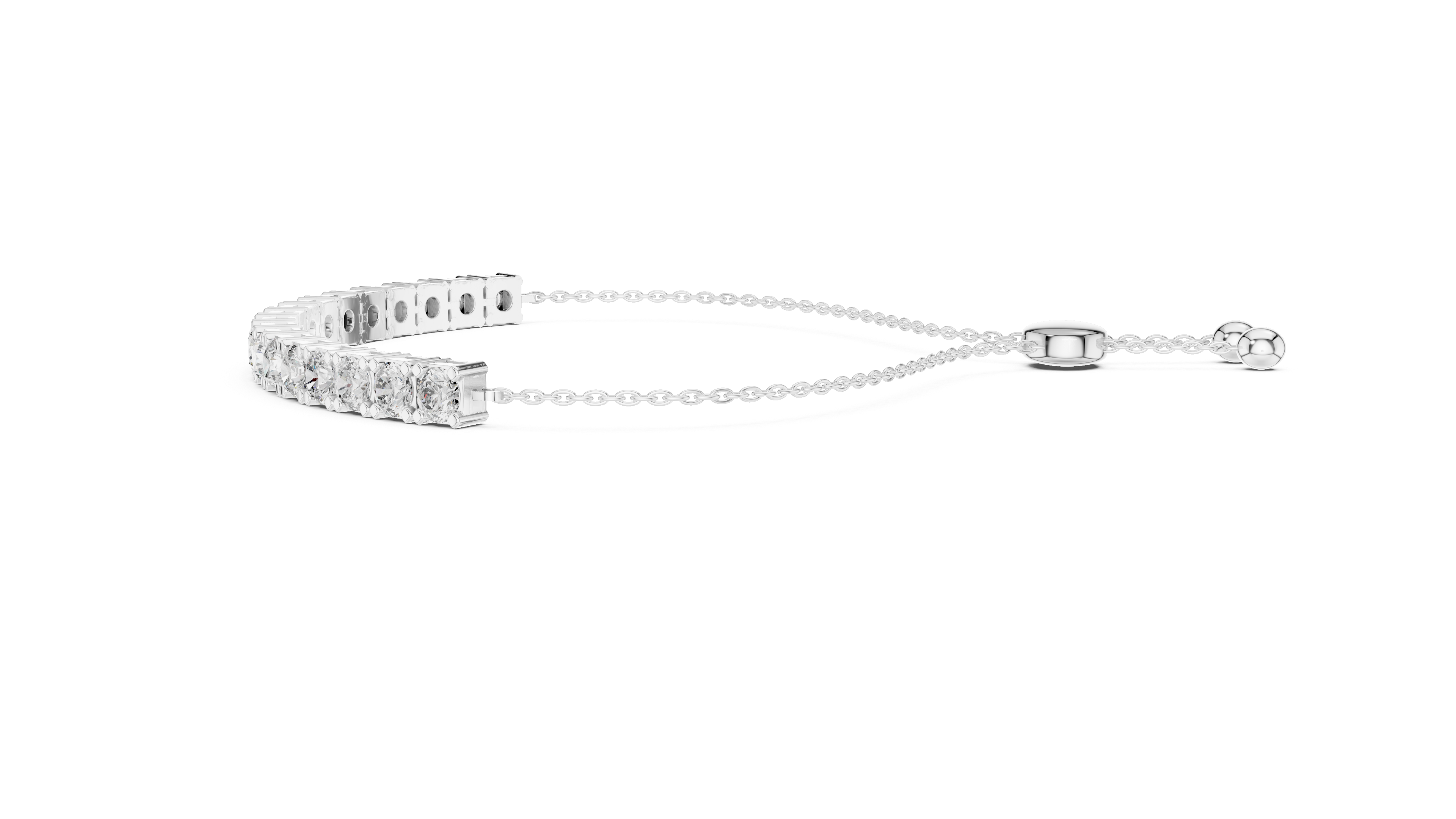 سوار كوليت ستيشن in White Gold - VYKA Diamonds