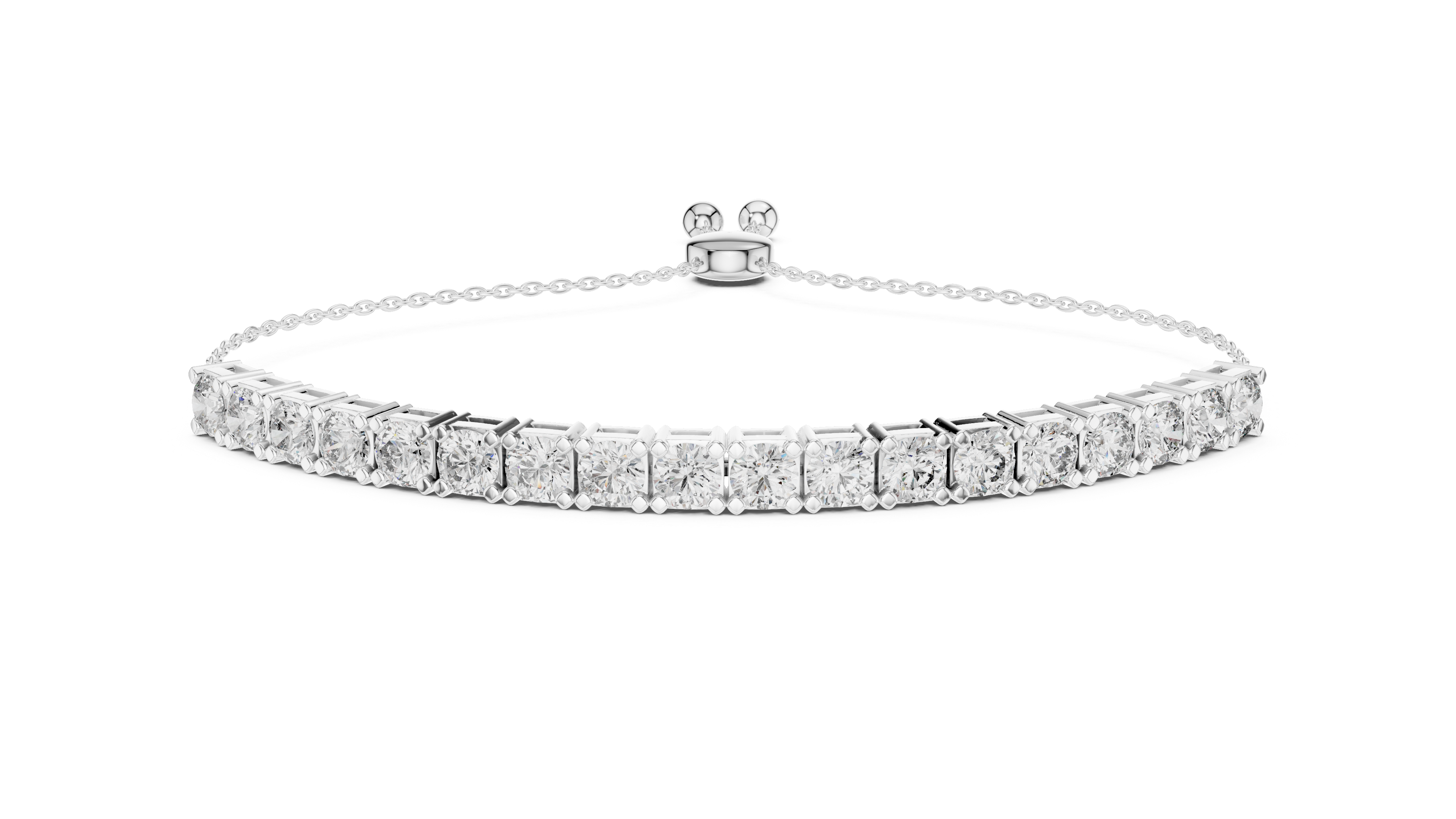 سوار كوليت ستيشن in White Gold - VYKA Diamonds