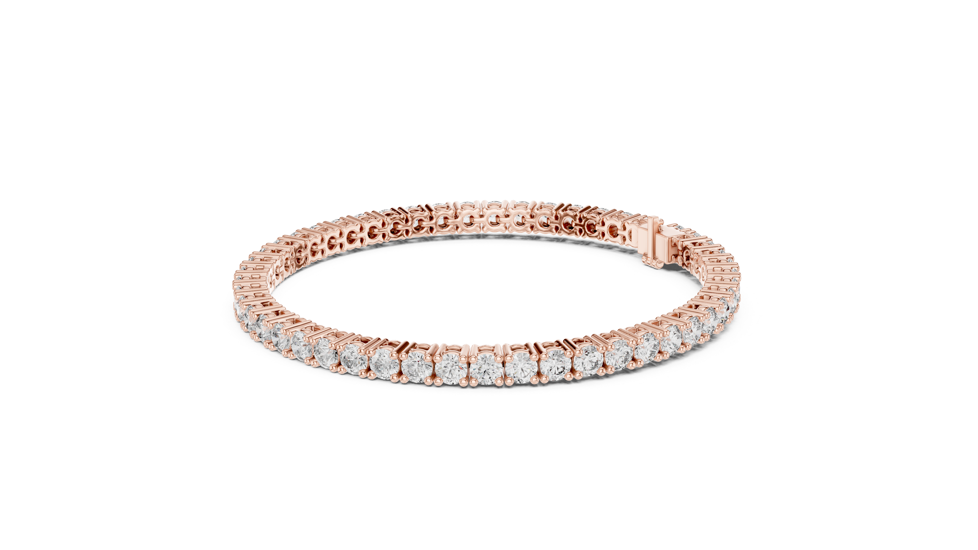 سوار بانجل مرصع بالألماس صغير الكوليت in Rose Gold - VYKA Diamonds