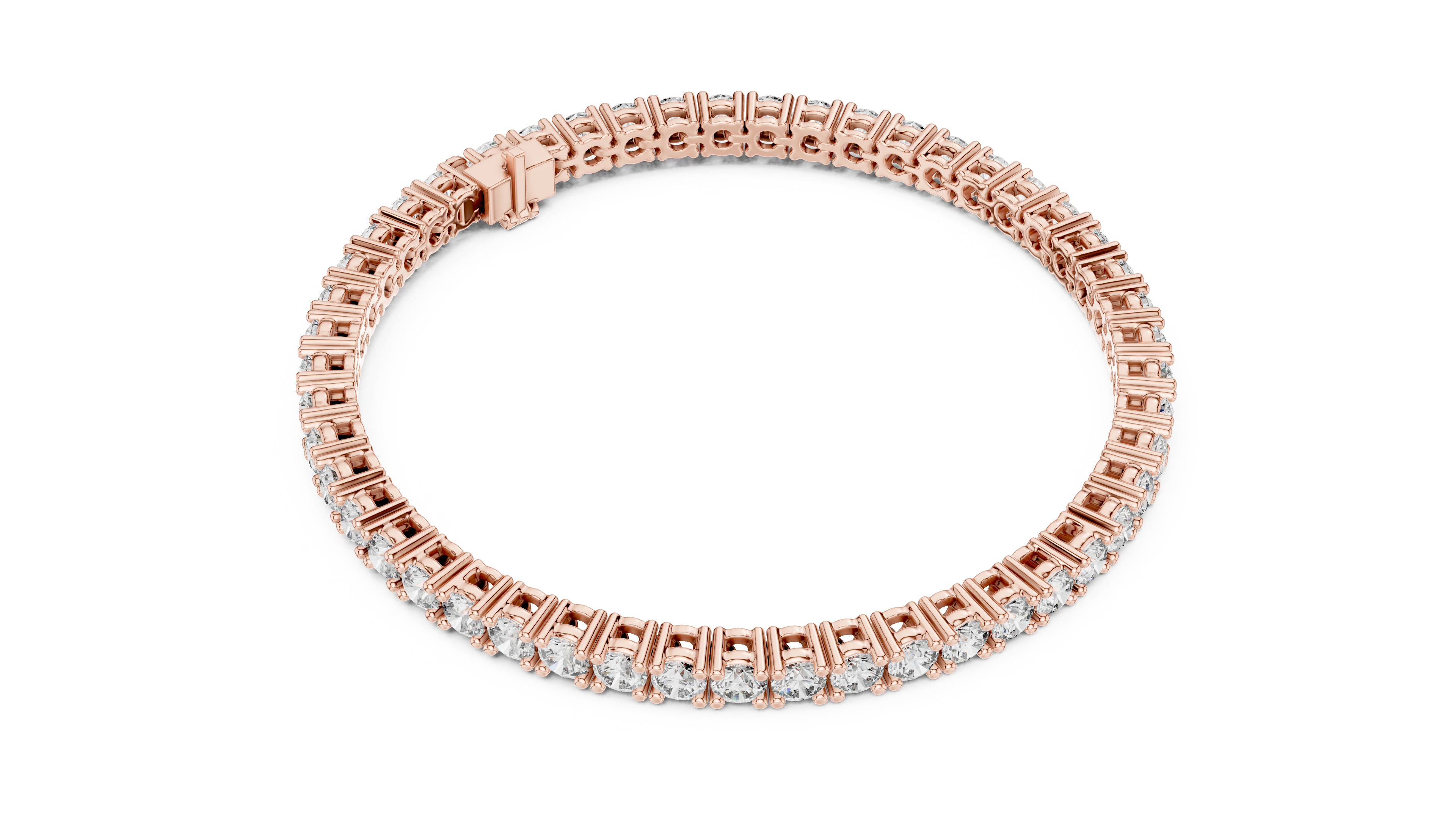 سوار بانجل مرصع بالألماس صغير الكوليت in Rose Gold - VYKA Diamonds