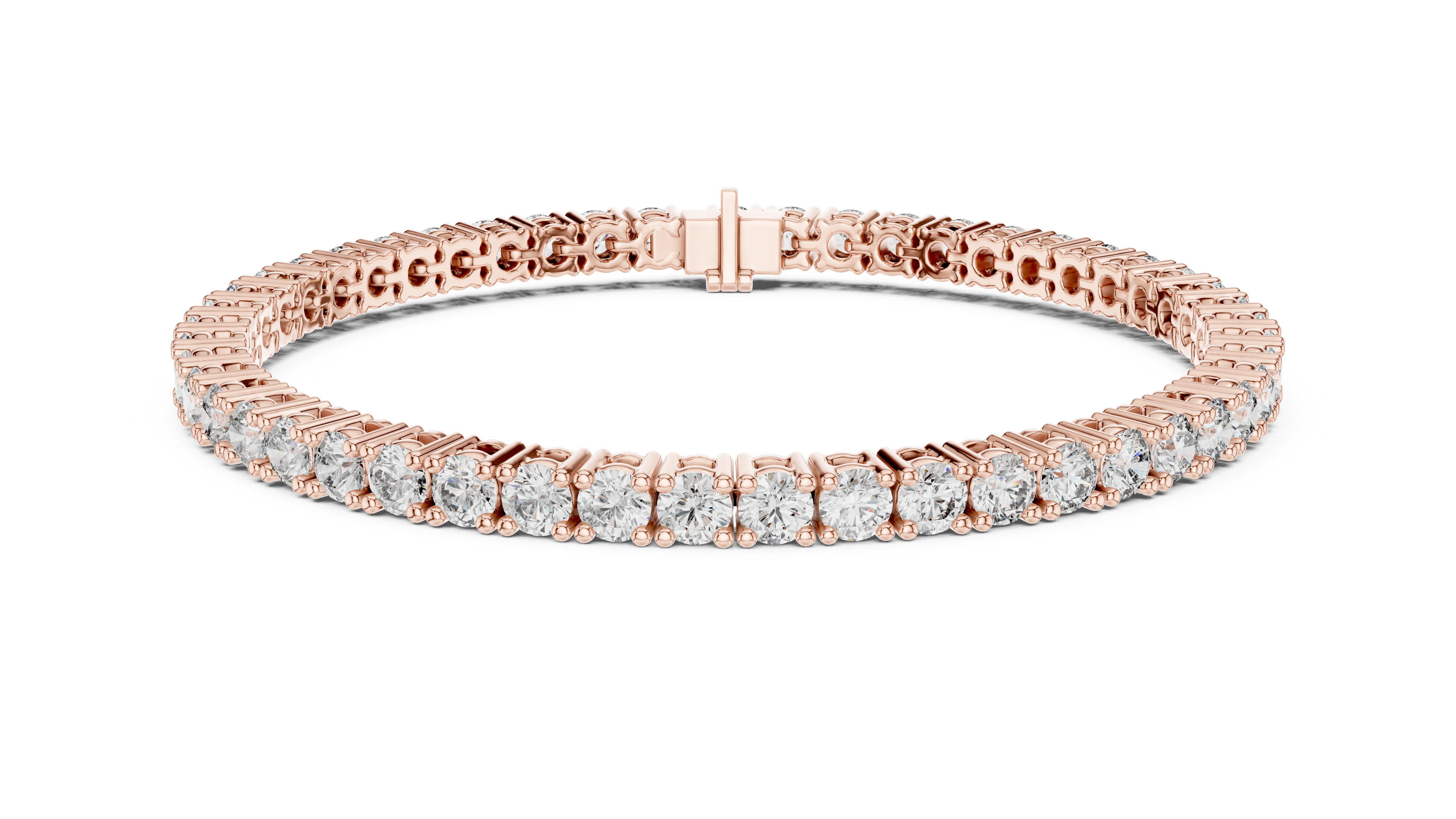 سوار بانجل مرصع بالألماس صغير الكوليت in Rose Gold - VYKA Diamonds