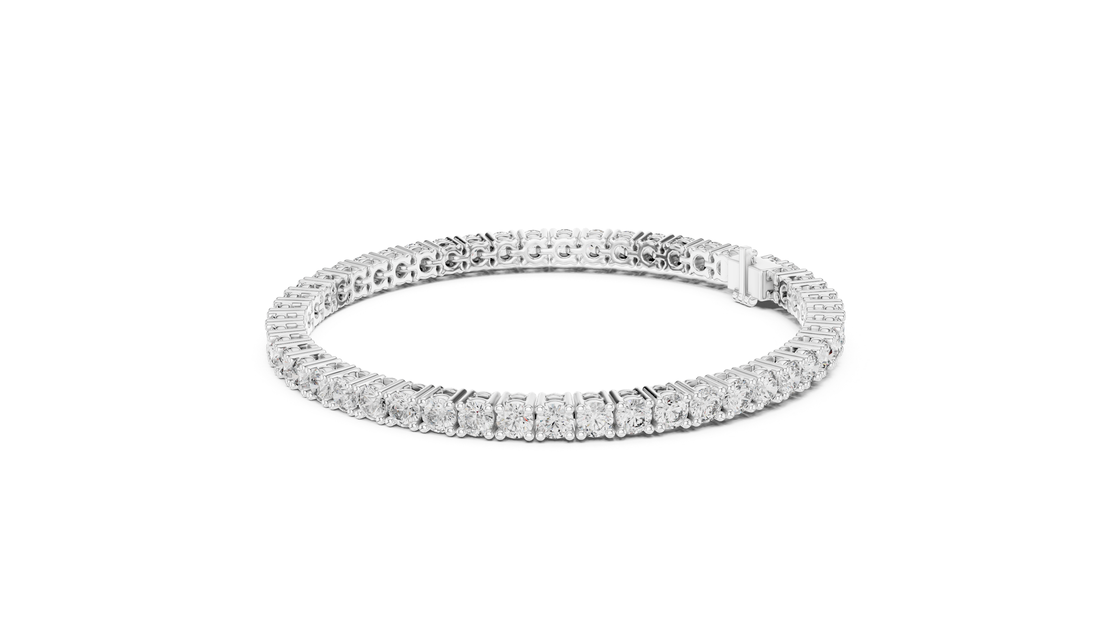 سوار بانجل مرصع بالألماس صغير الكوليت in White Gold - VYKA Diamonds