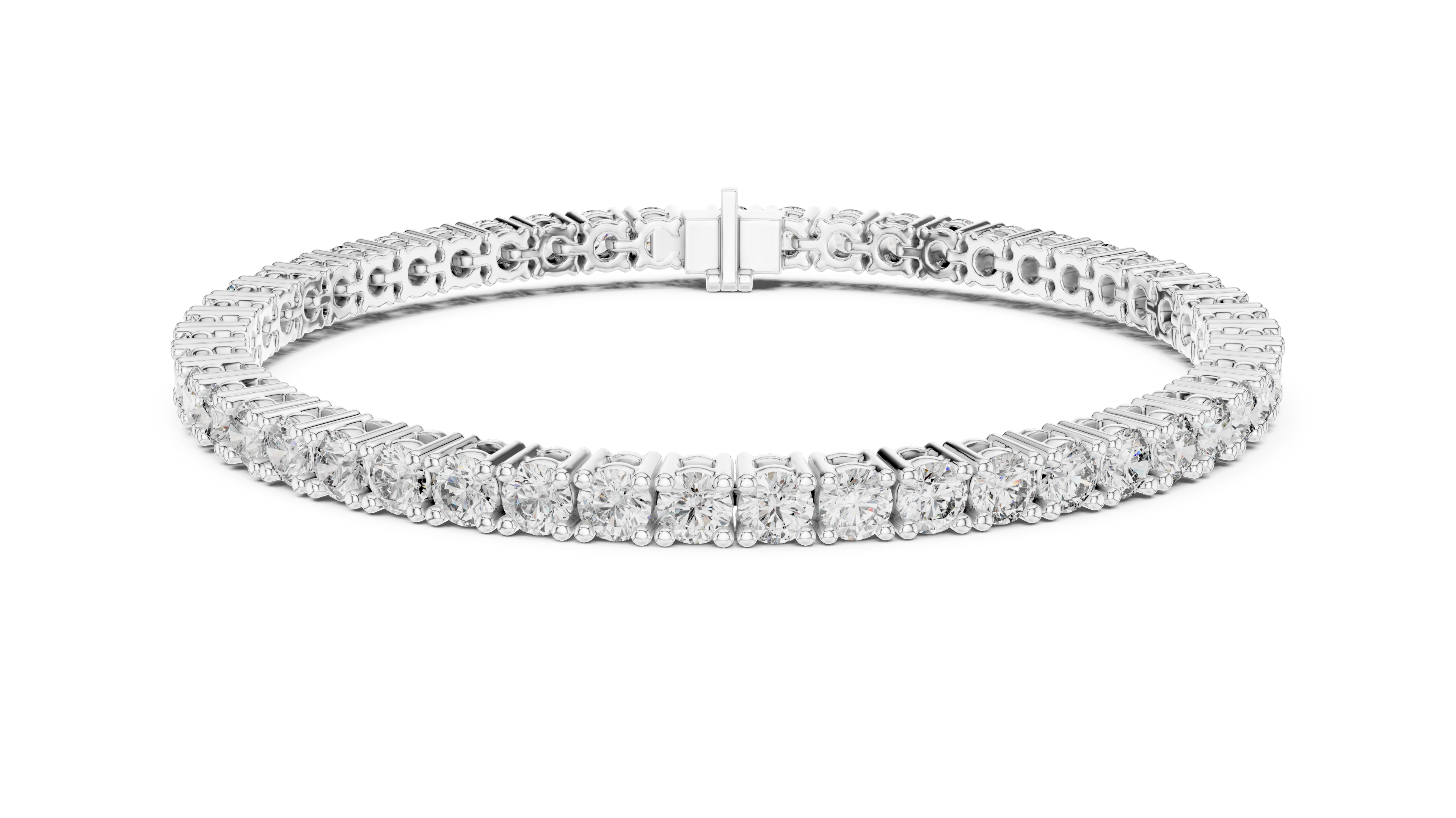 سوار بانجل مرصع بالألماس صغير الكوليت in White Gold - VYKA Diamonds
