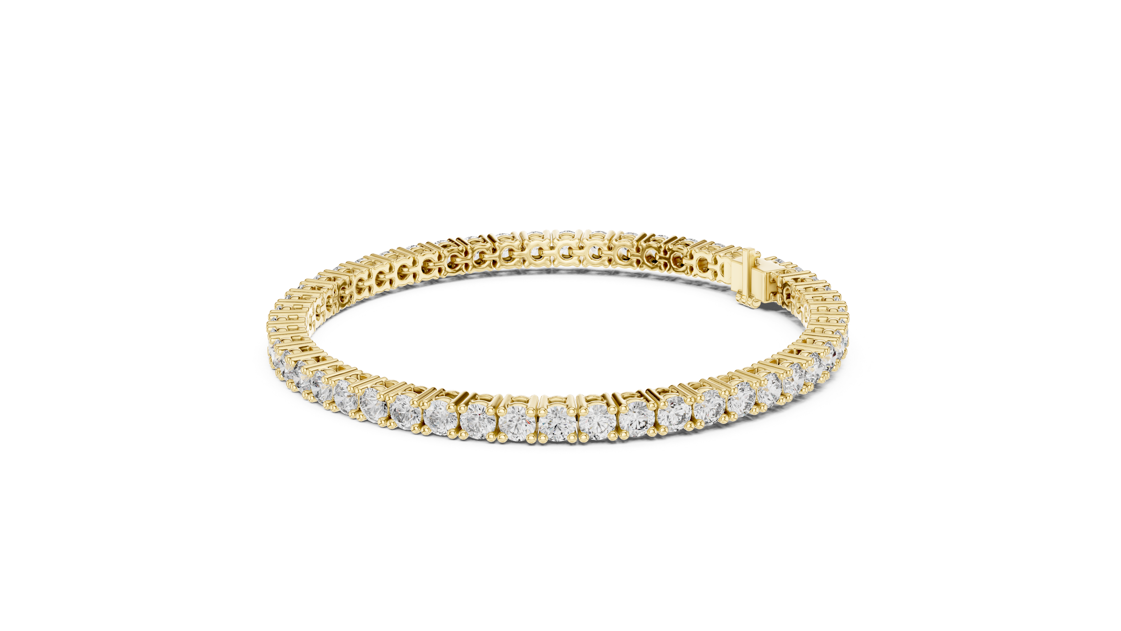 سوار بانجل مرصع بالألماس صغير الكوليت in Yellow Gold - VYKA Diamonds