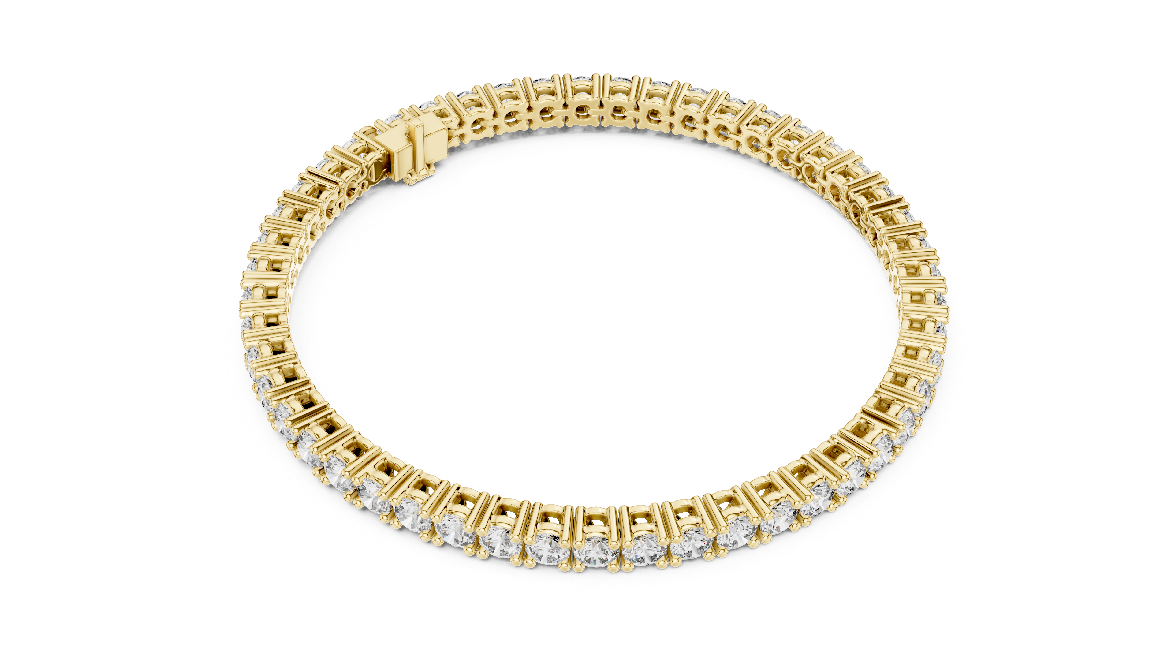 سوار بانجل مرصع بالألماس صغير الكوليت in Yellow Gold - VYKA Diamonds