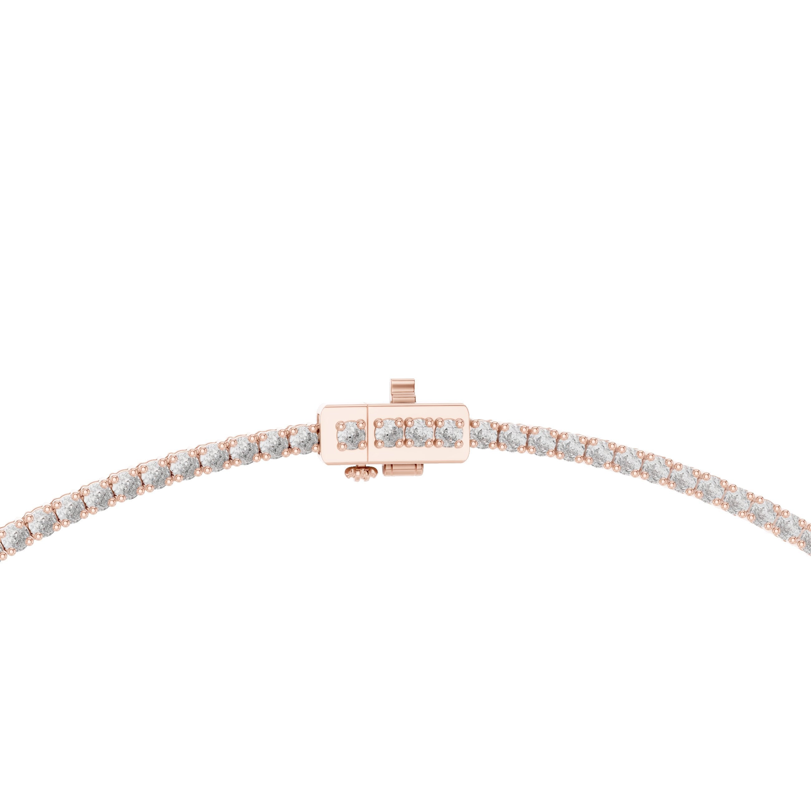 تعليقة تنس دائرية مع قطرة كمثرية بهالة in Rose Gold - VYKA Diamonds
