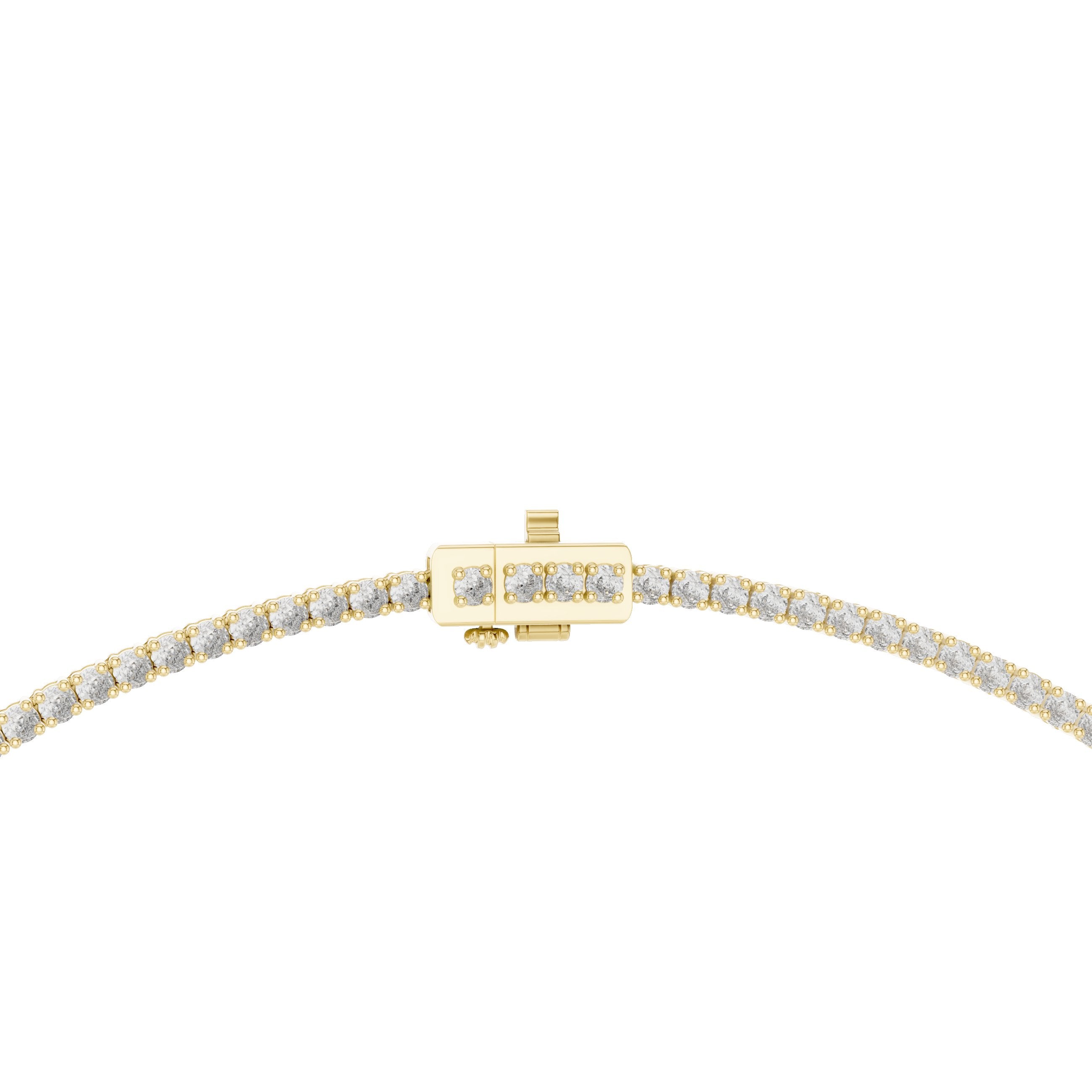 تعليقة تنس دائرية مع قطرة كمثرية بهالة in Yellow Gold - VYKA Diamonds