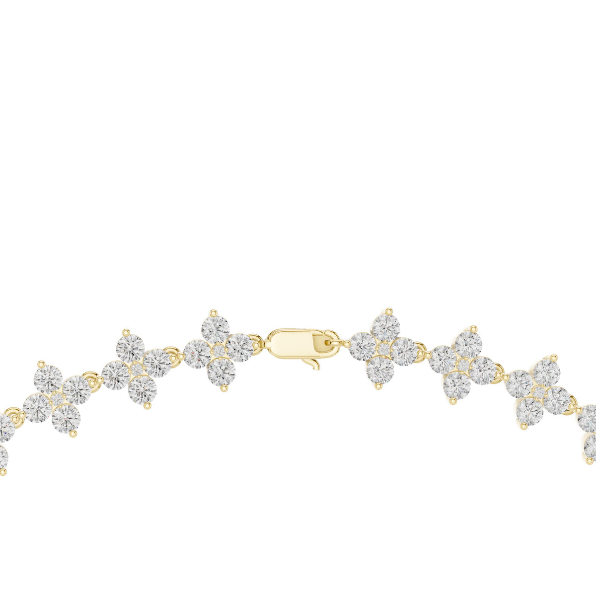 Marquise Floral Cluster Collar Necklace
