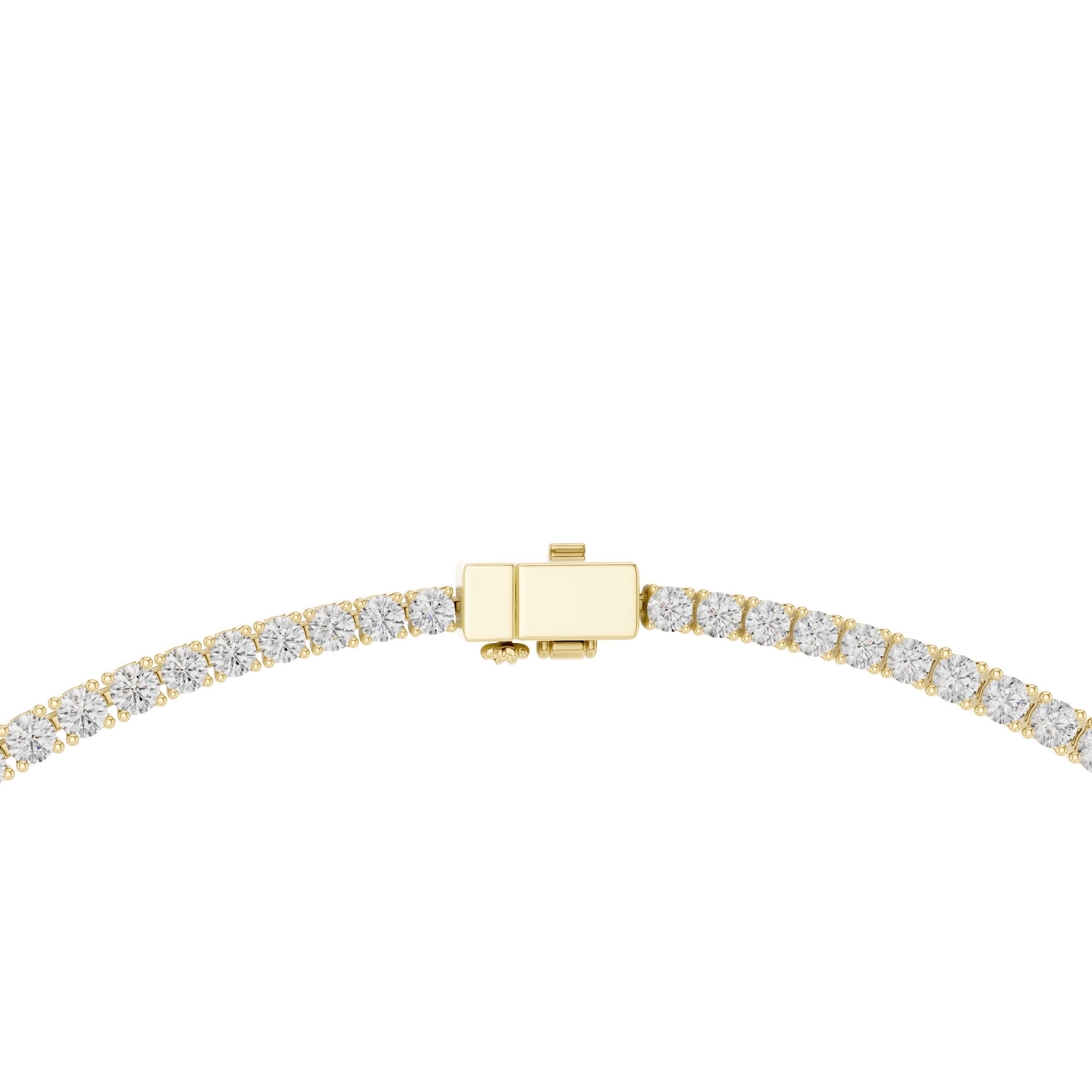 Graduated Solitaire Centre Tennis Necklace in Yellow Gold - VYKA Diamonds