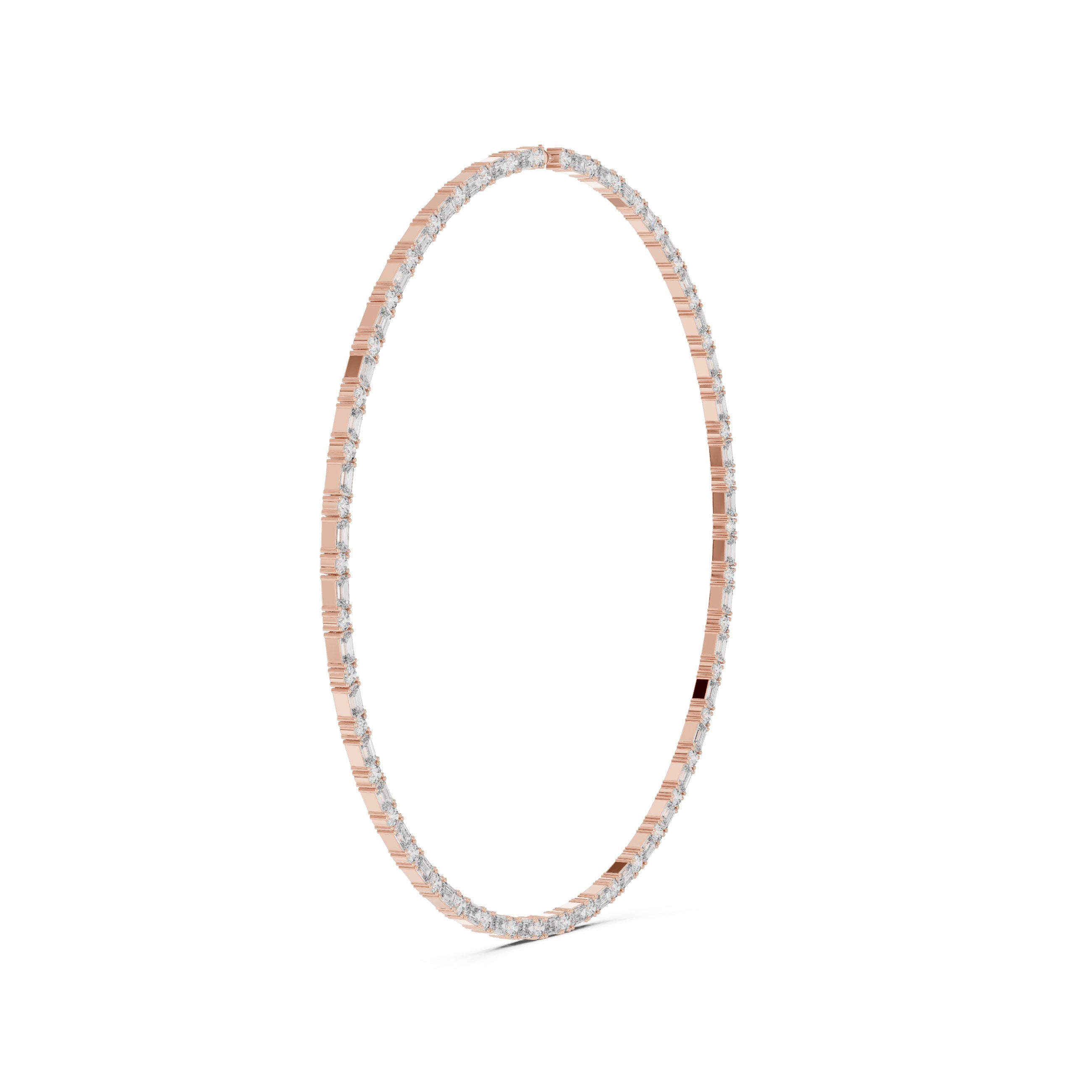 East-West Marquise Pave Collar Necklace in Rose Gold - VYKA Diamonds