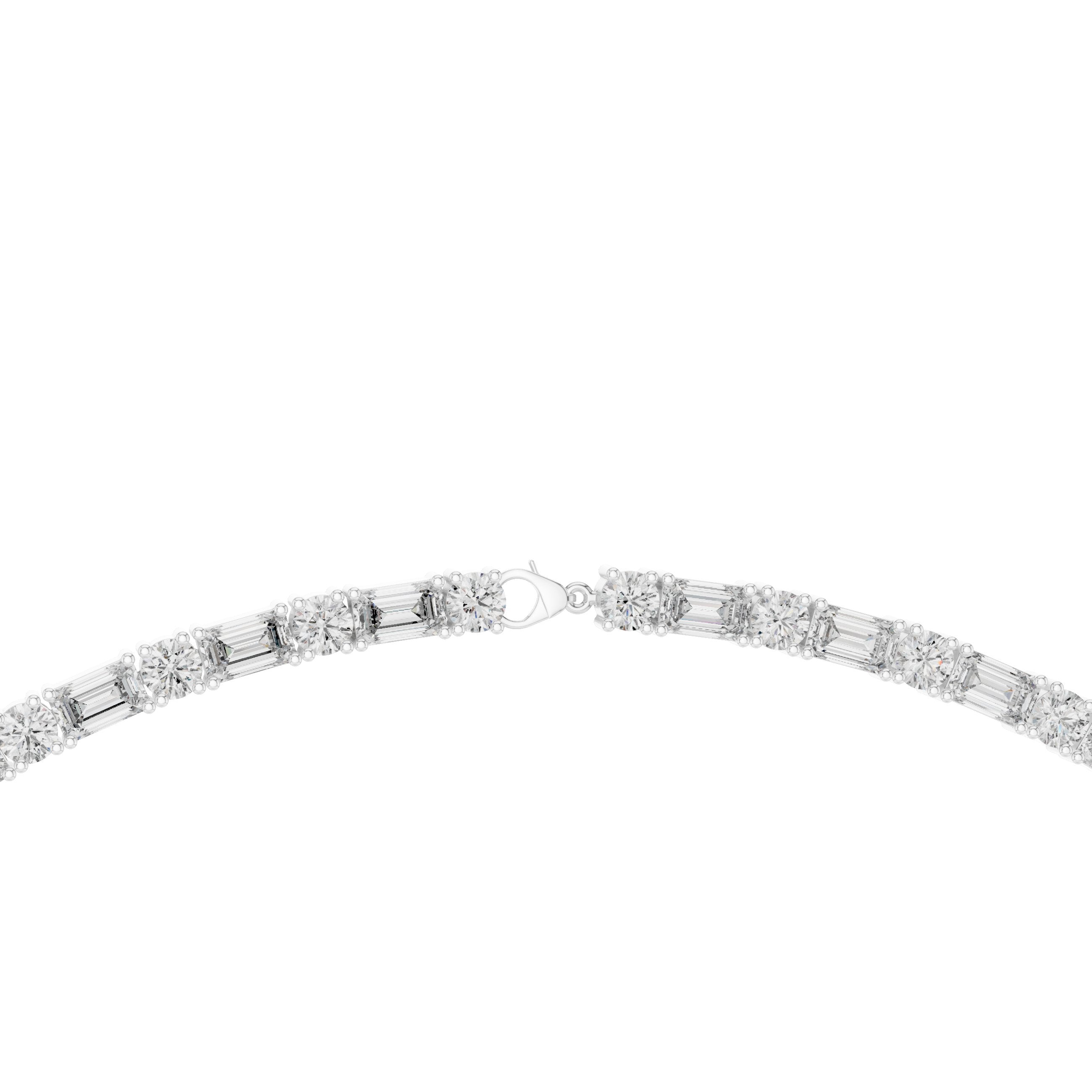 East-West Marquise Pave Collar Necklace in White Gold - VYKA Diamonds
