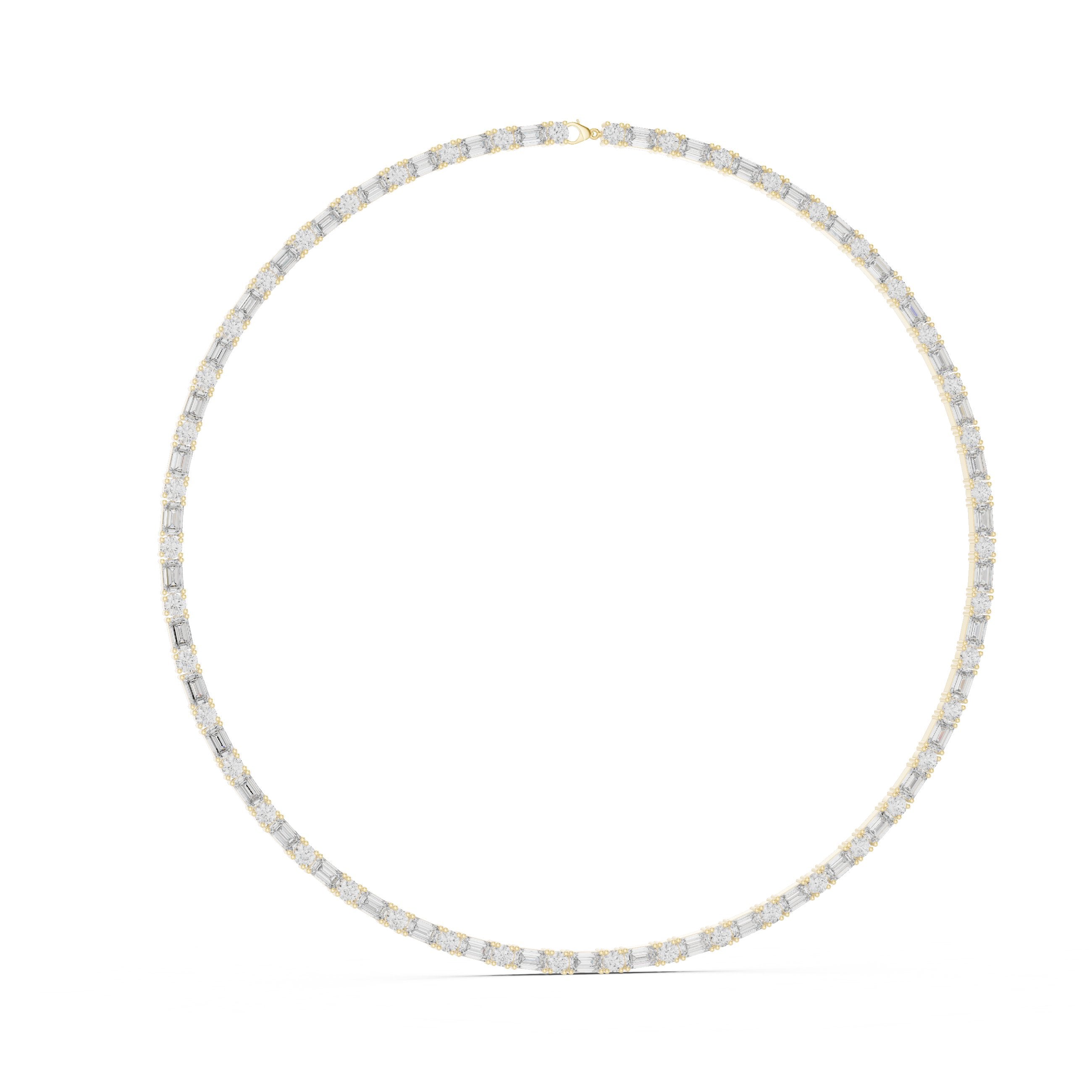 East-West Marquise Pave Collar Necklace in Yellow Gold - VYKA Diamonds