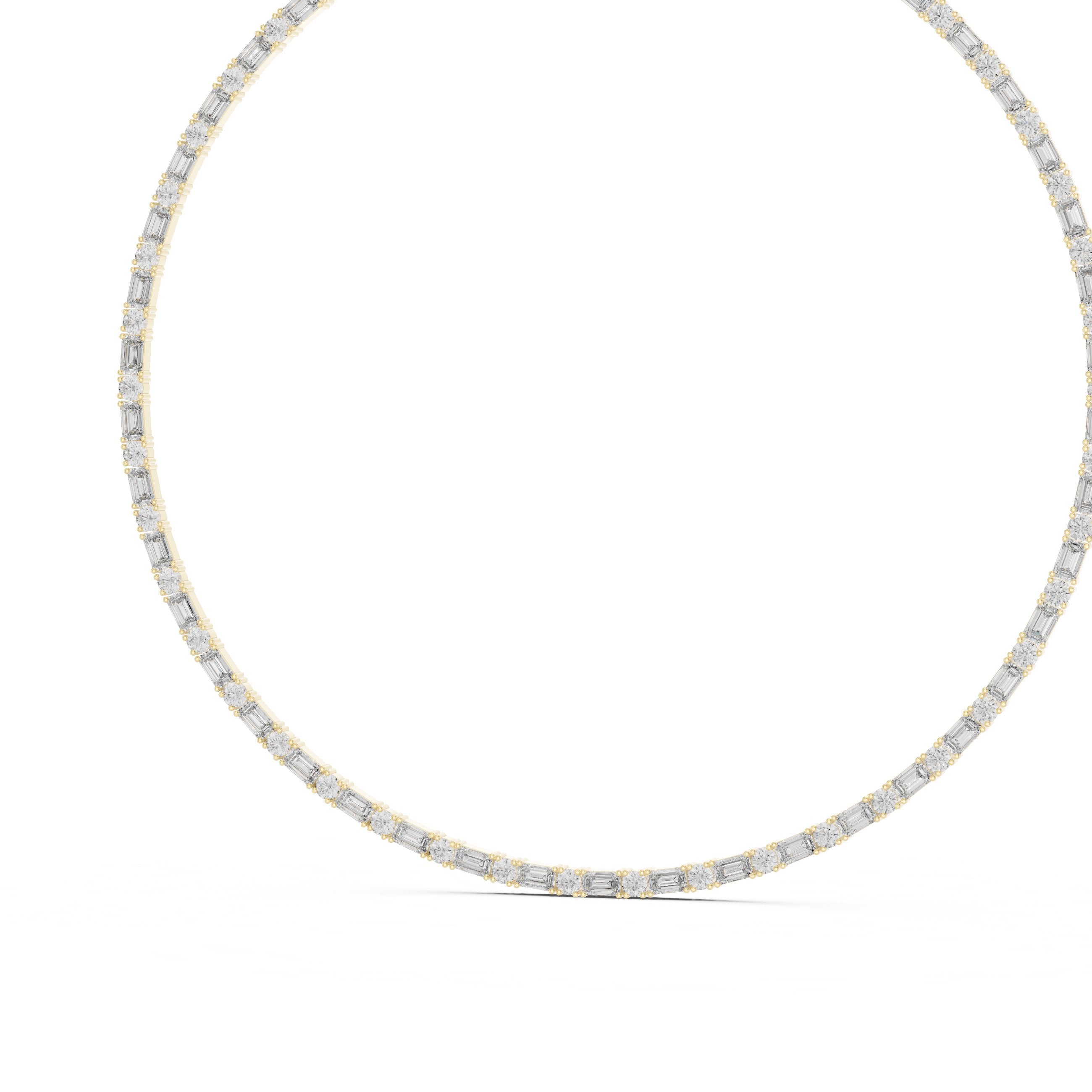 East-West Marquise Pave Collar Necklace in Yellow Gold - VYKA Diamonds