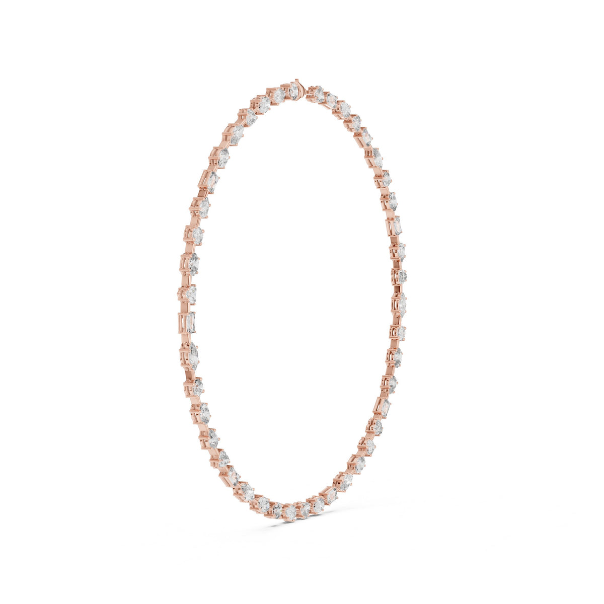 Mixed Fancy-Cut Diamond Station Necklace